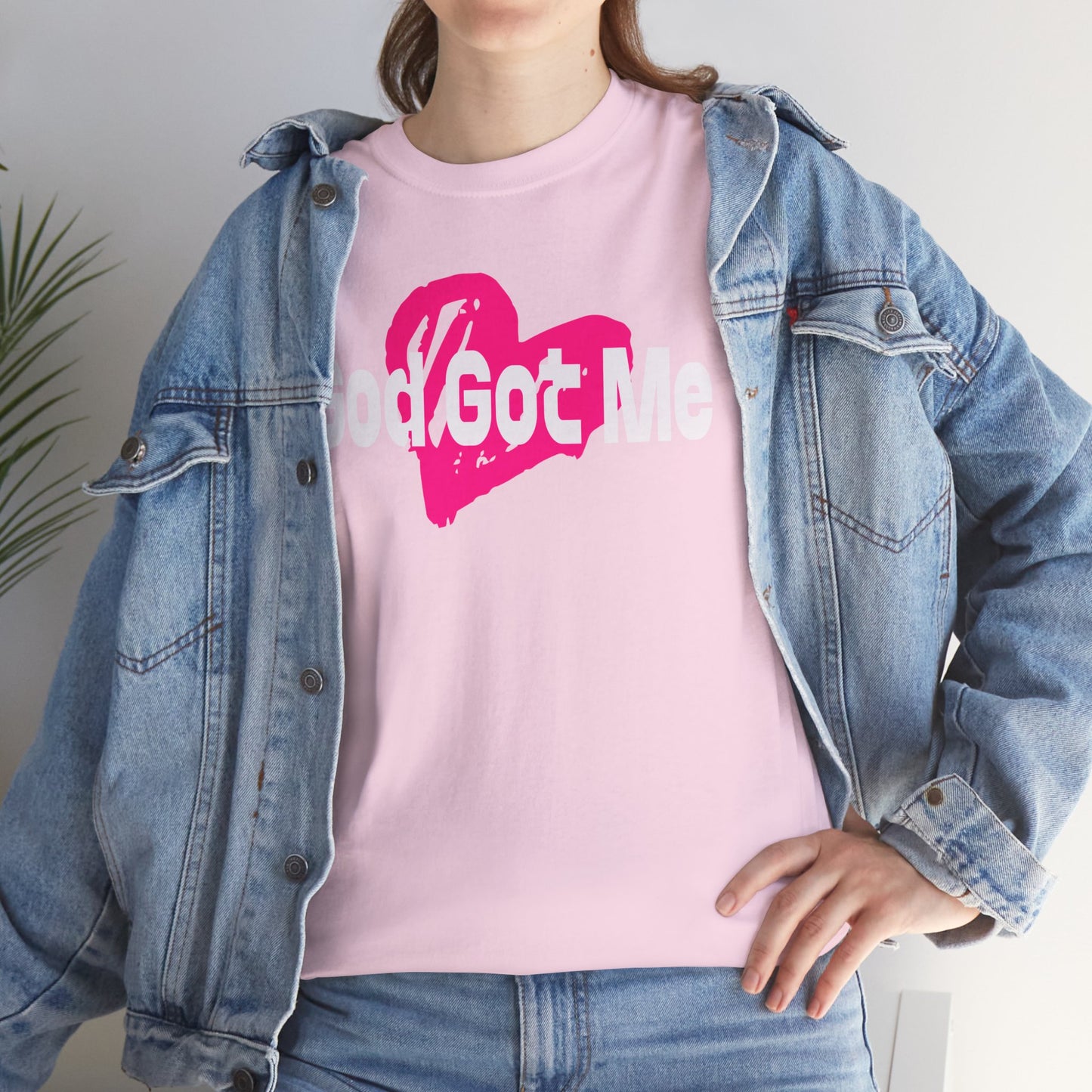 God Got Me Unisex Heavy Cotton Tee, Casual Wear, Faith-Based Gift, Christian Apparel, Inspirational Fashion, Everyday Comfort