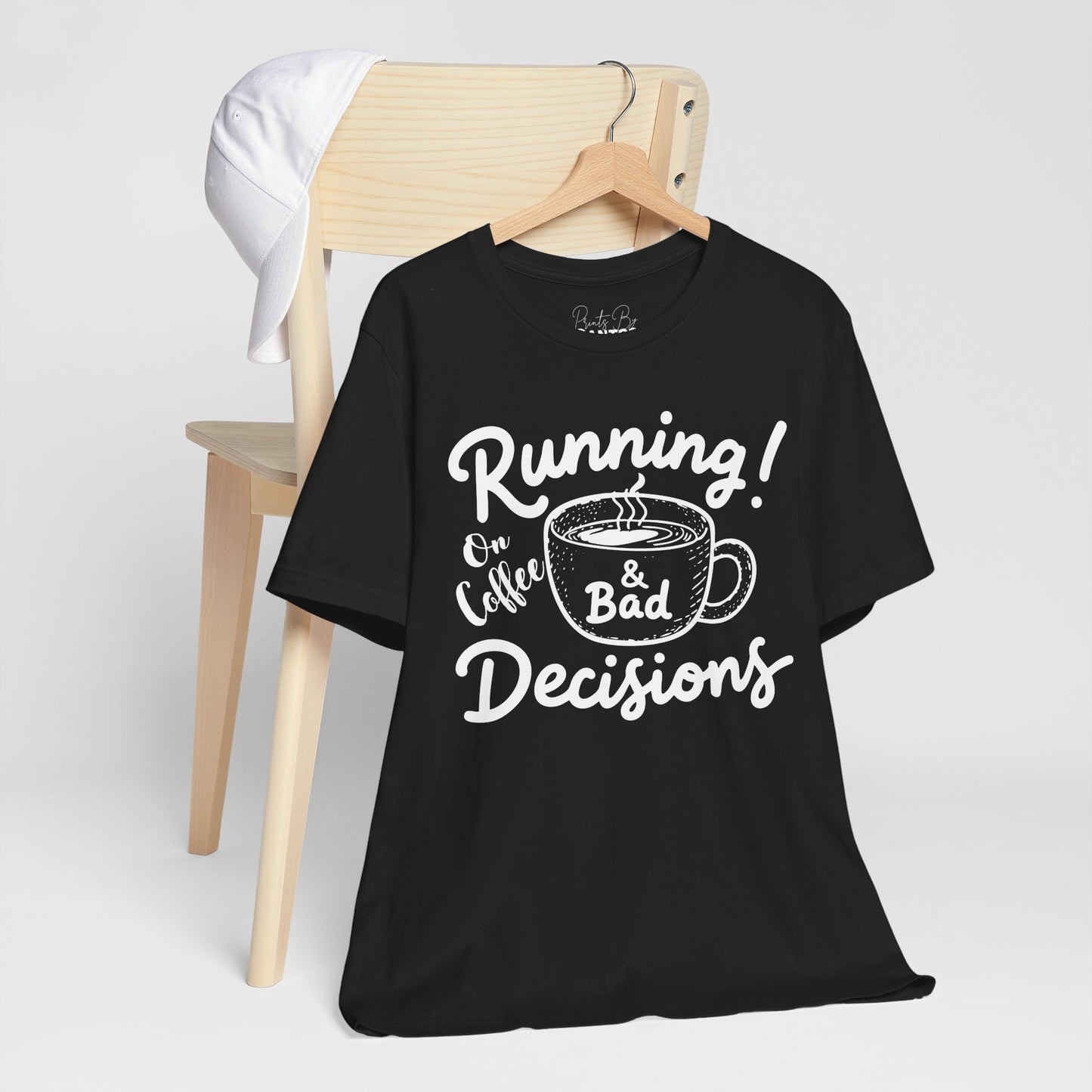 Coffee & Bad Decisions Tee, Fun Casual Shirt, Gift for Coffee Lovers, Humorous Apparel for Friends, Birthday Gift