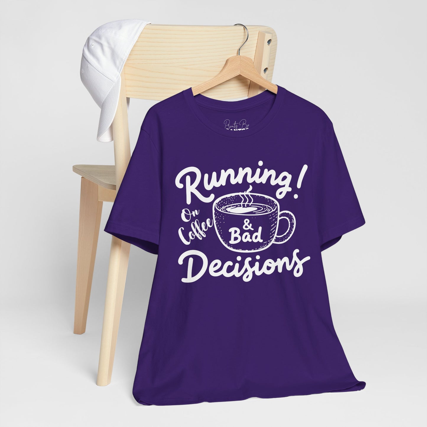 Coffee & Bad Decisions Tee, Fun Casual Shirt, Gift for Coffee Lovers, Humorous Apparel for Friends, Birthday Gift