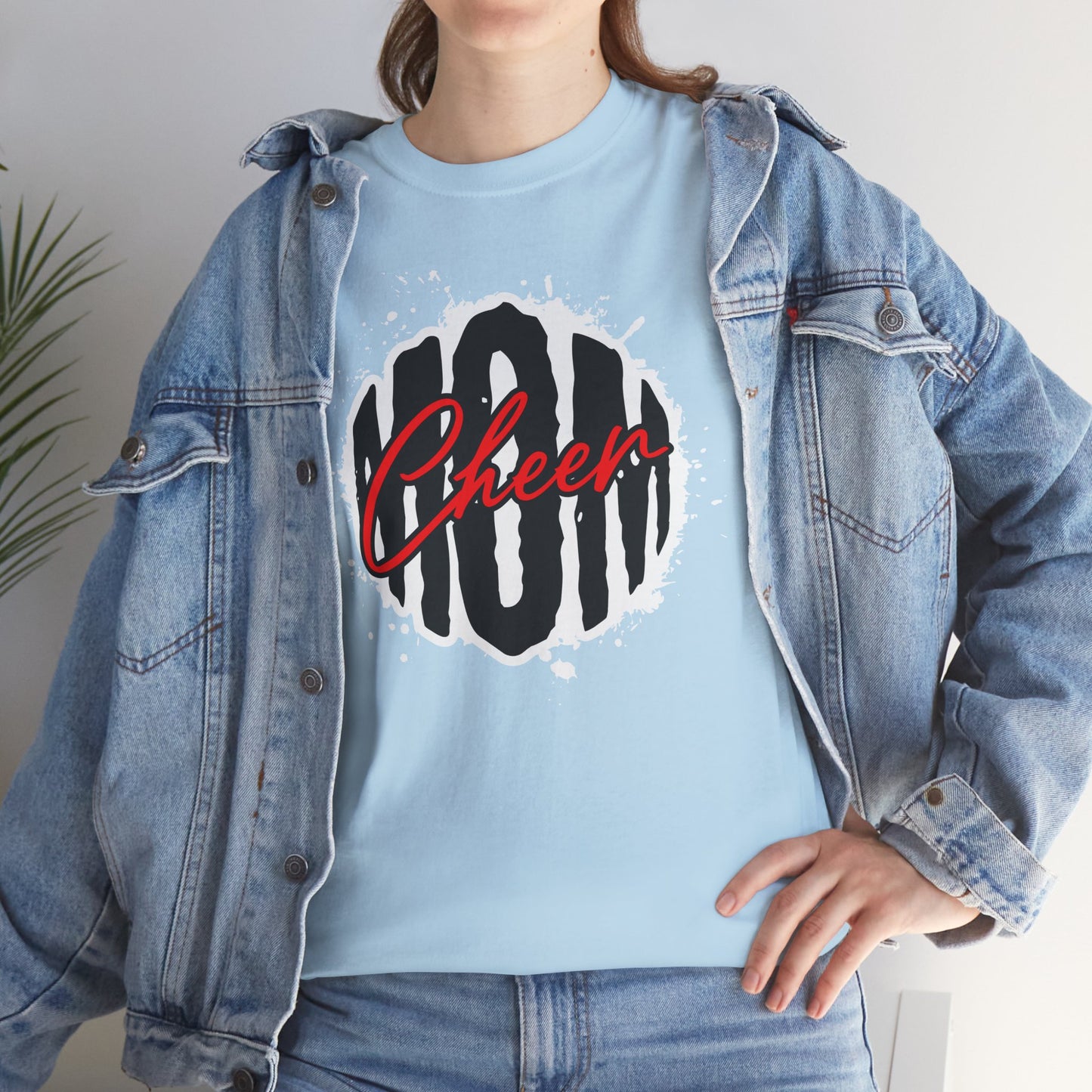 Cheer Unisex Heavy Cotton Tee | Motivational Shirt, Gift for Sports Fans, Casual Wear, Birthday Present, Cheerleading Apparel