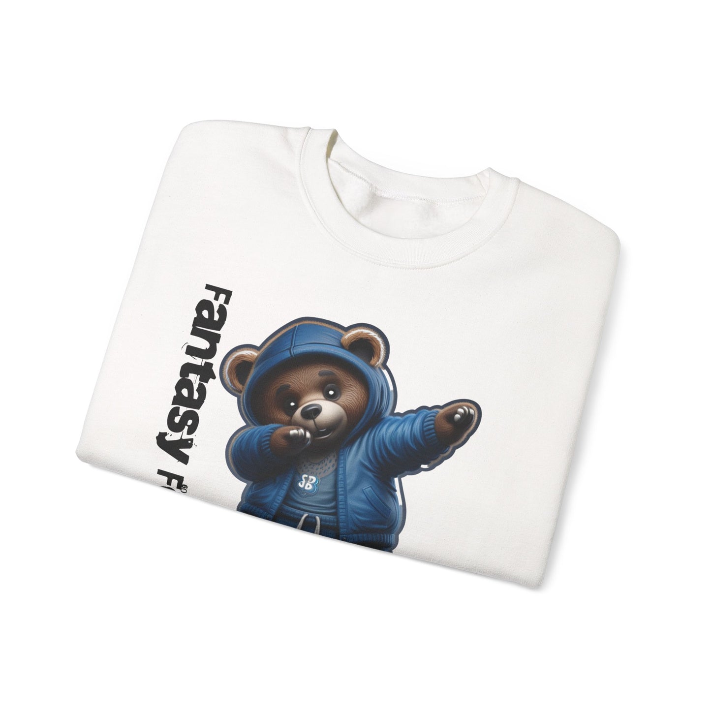 Fantasy Football Legend Unisex Crewneck Sweatshirt, Cozy Sportswear, Gift for Sports Fans, Fall Layering, Cute Bear Design