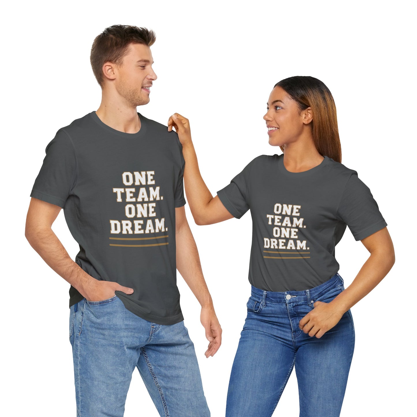 Team Spirit Unisex Tee - One Team. One Dream. Perfect for Sports Fans, Casual Outings, Team Events, Birthdays, and Celebrations!