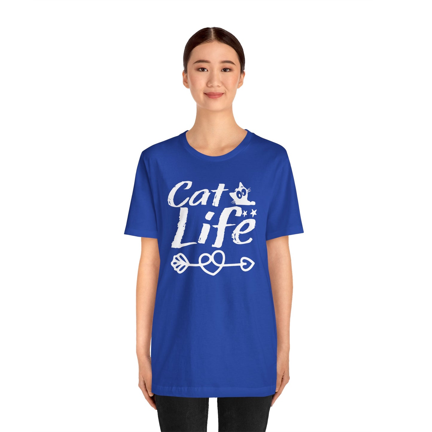 Cat Life Unisex Jersey Tee - Perfect Gift for Cat Lovers, Casual Wear, Cat Enthusiast Shirt, Birthday Present, Pet Lovers' Apparel