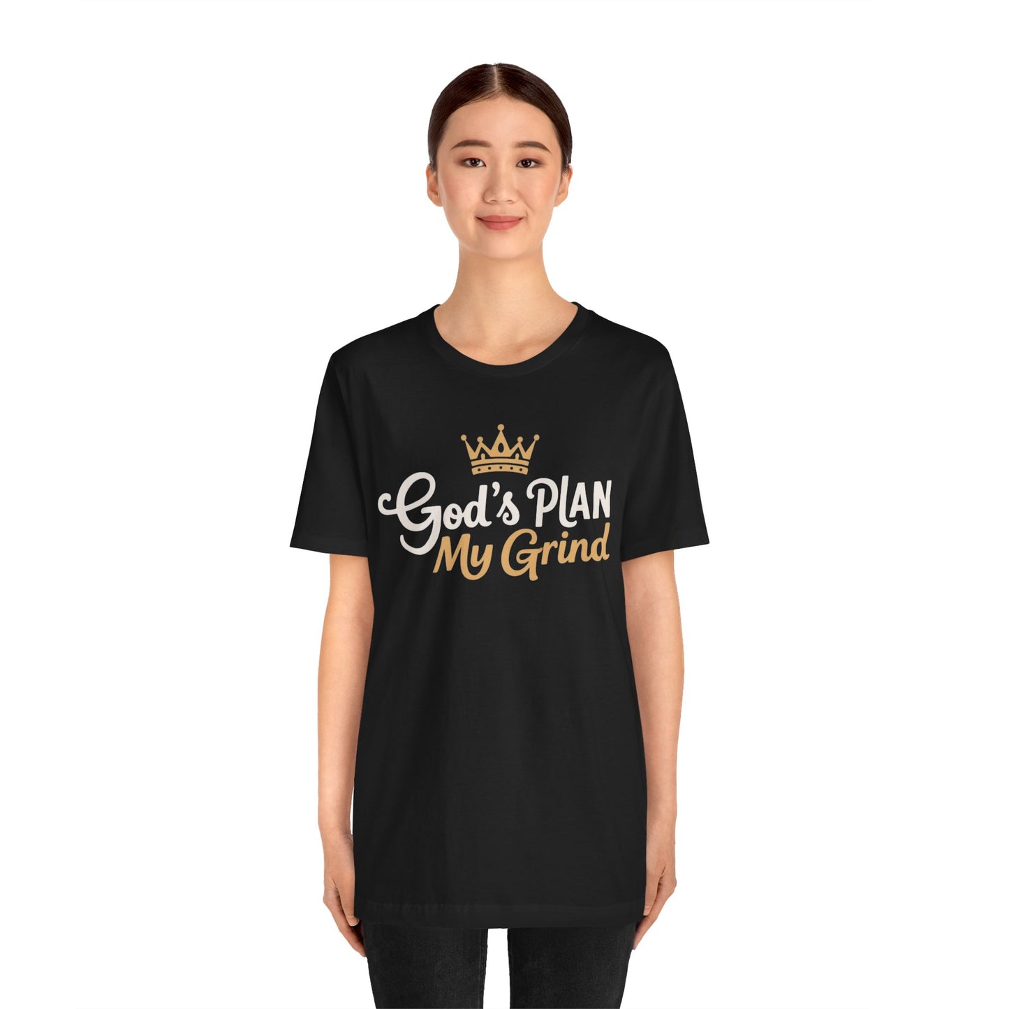 God's Plan My Grind Unisex Jersey Tee | Motivational T-Shirt, Christian Apparel, Inspirational Gift, Casual Wear, Everyday Style