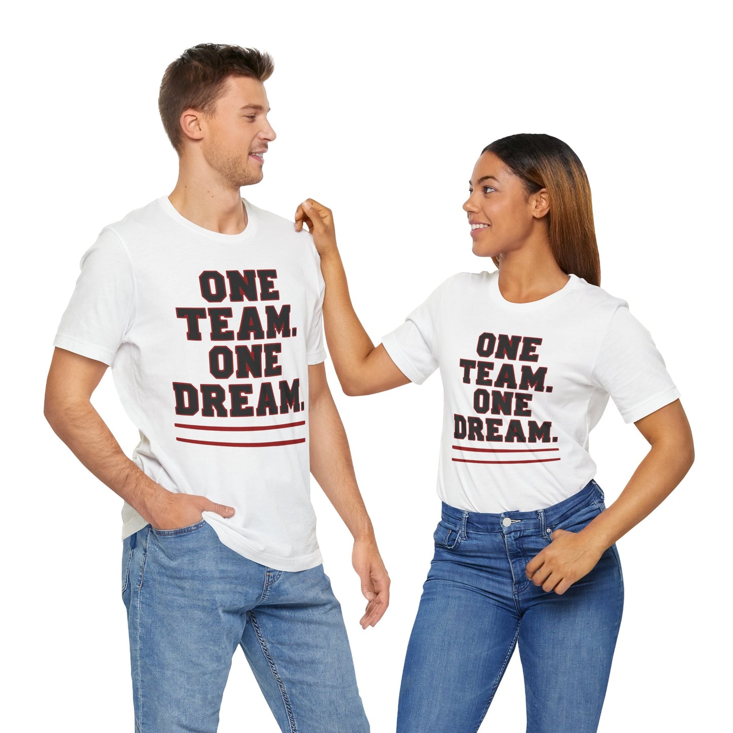 Team Spirit Tee - Unisex Jersey Short Sleeve Tee, Sports Apparel, Team Collaboration Shirt, Gift for Athletes, Motivational Wear