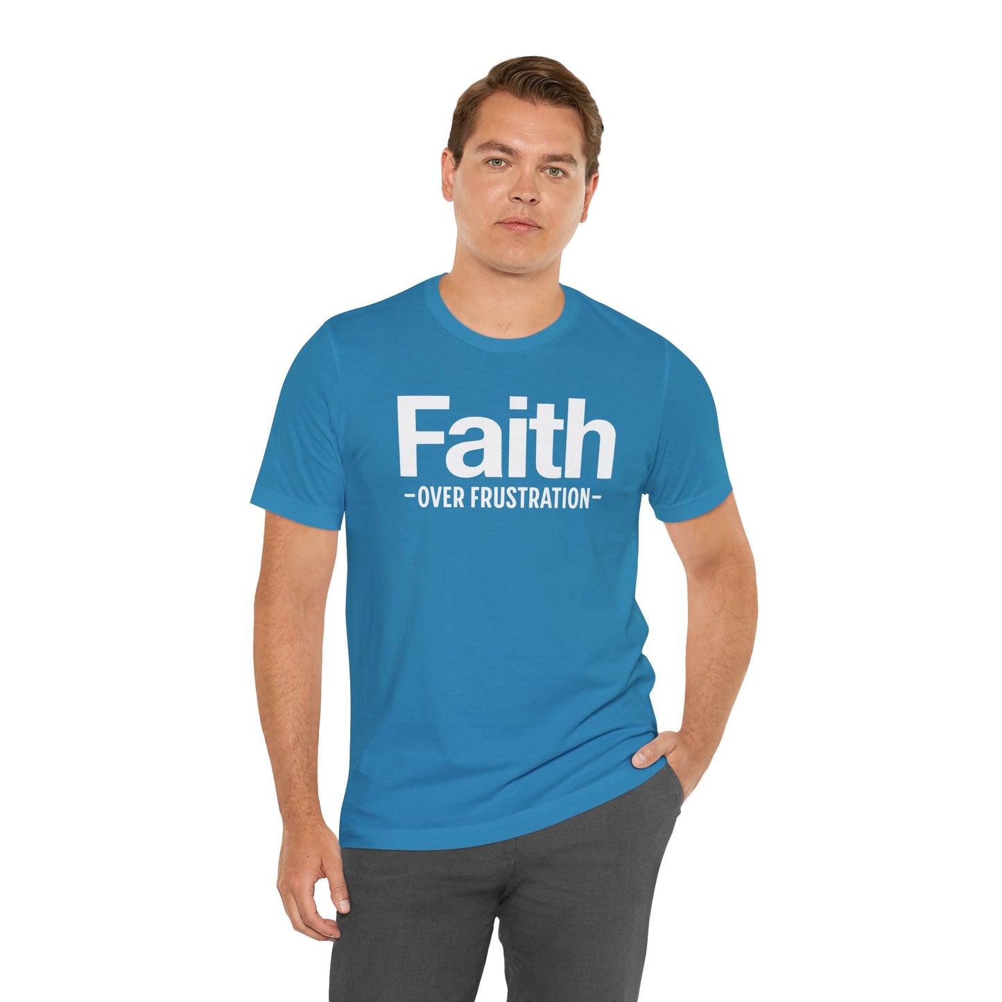 Faith Over Frustration Unisex Tee | Inspirational T-Shirt, Motivational Gift, Positive Vibe Apparel, Everyday Wear, Casual Outfit