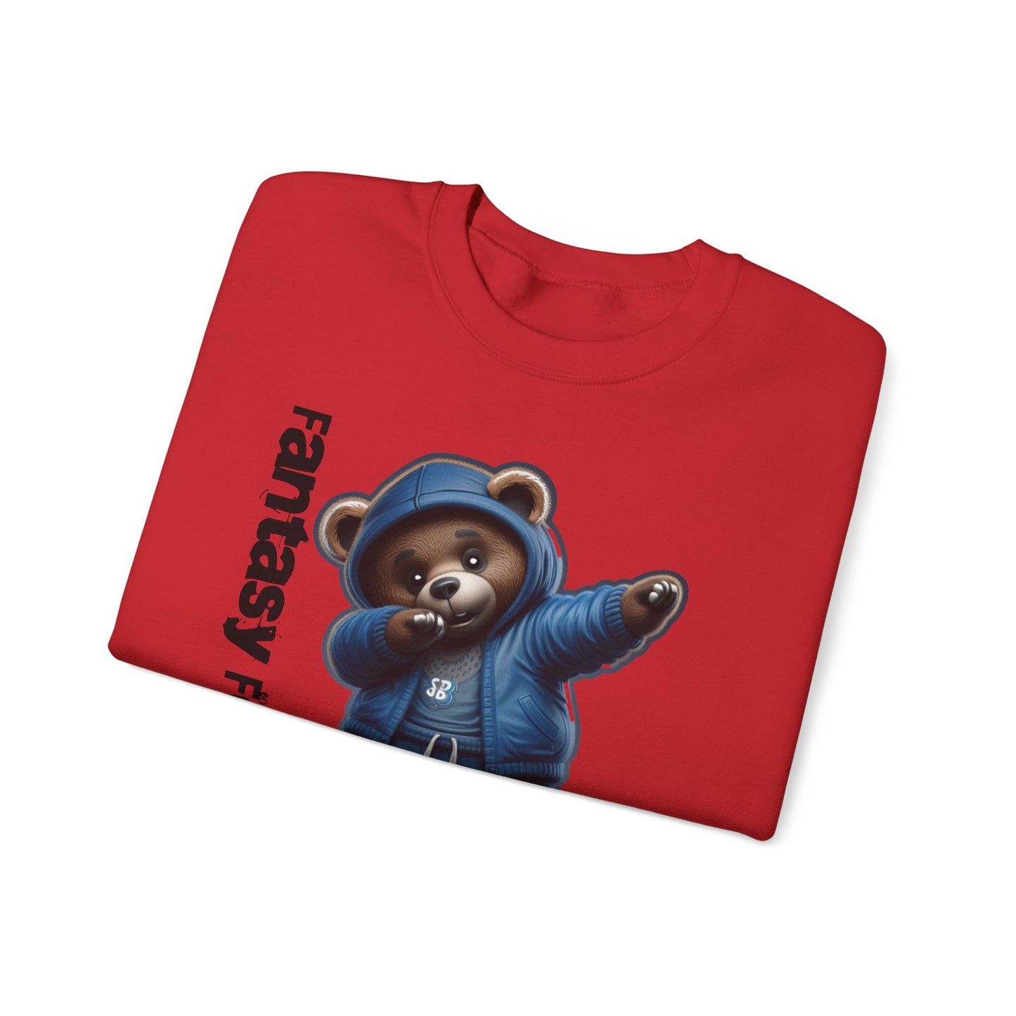 Fantasy Football Legend Unisex Crewneck Sweatshirt, Cozy Sportswear, Gift for Sports Fans, Fall Layering, Cute Bear Design