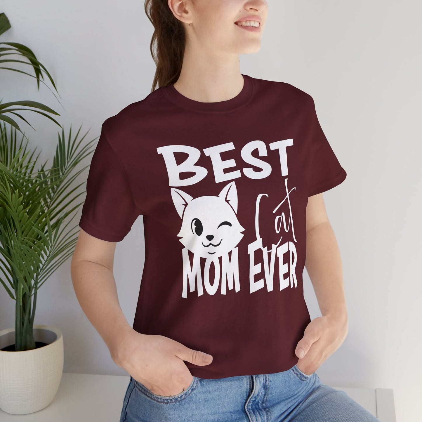 Best Cat Mom Ever Unisex Tee, Gift for Cat Lovers, Cute Cat Shirt, Mother's Day Gift, Pet Lover Apparel, Funny Cat Mom T-Shirt