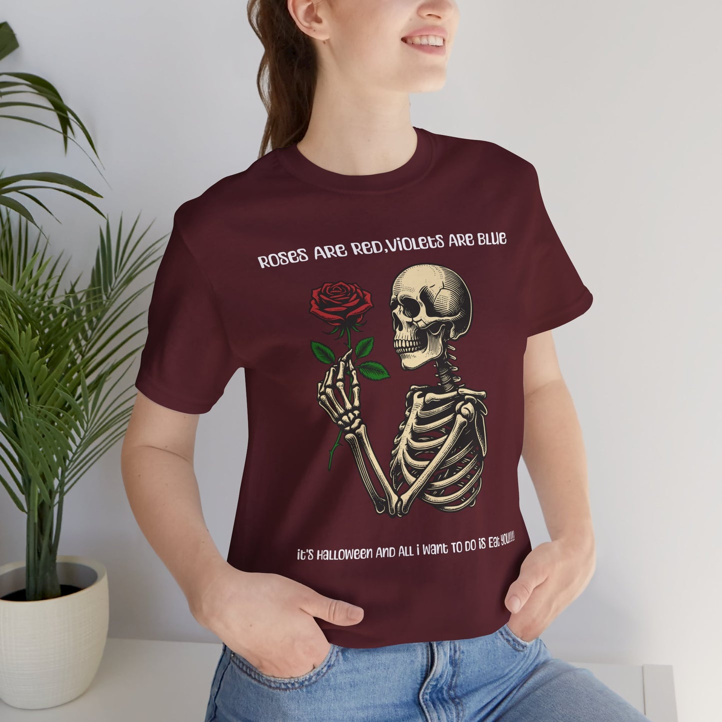 Halloween Skeleton Tee, Unisex Shirt, Spooky Gift, Funny Halloween T-Shirt, Skull Design, Gothic Style, Halloween Party Clothing