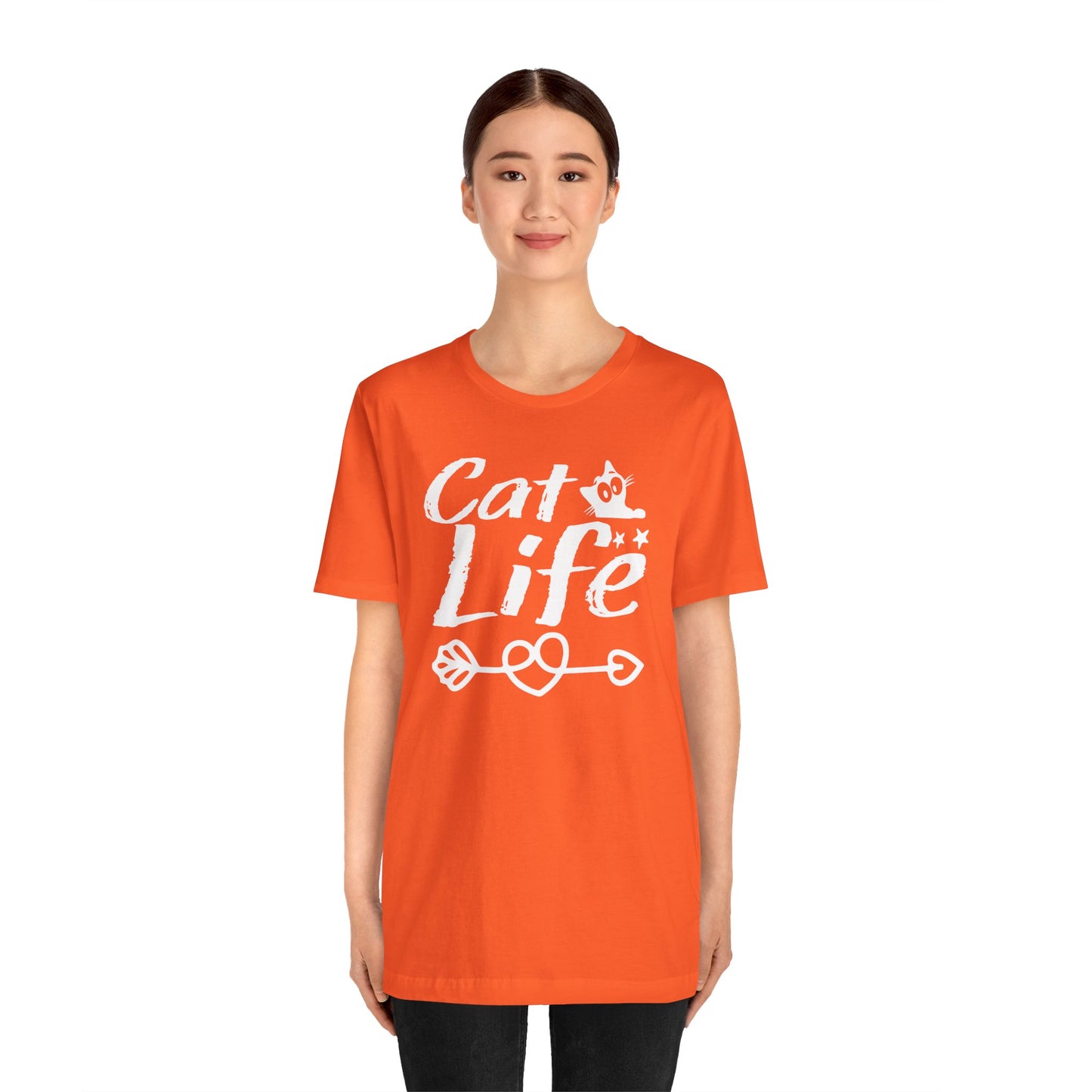 Cat Life Unisex Jersey Tee - Perfect Gift for Cat Lovers, Casual Wear, Cat Enthusiast Shirt, Birthday Present, Pet Lovers' Apparel