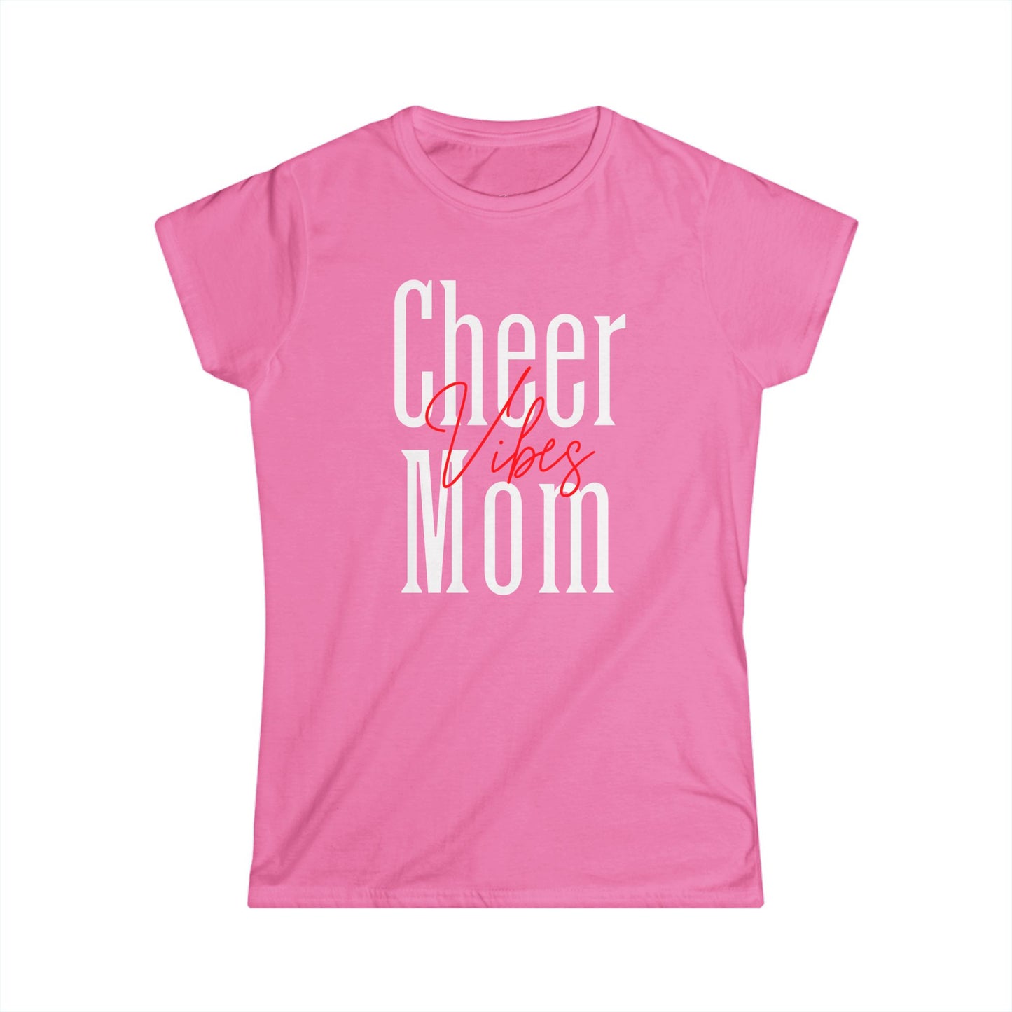 Cheer Mom Softstyle Tee - Positive Vibes, Supportive Apparel, Gift for Cheerleaders, Sportswear, Casual Wear