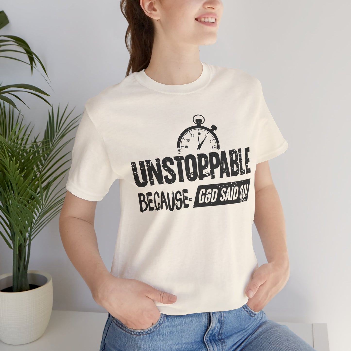 Unstoppable God's Promise Tee - Motivational Shirt, Inspirational Fashion, Faith Gift, Casual Wear, Everyday Tee