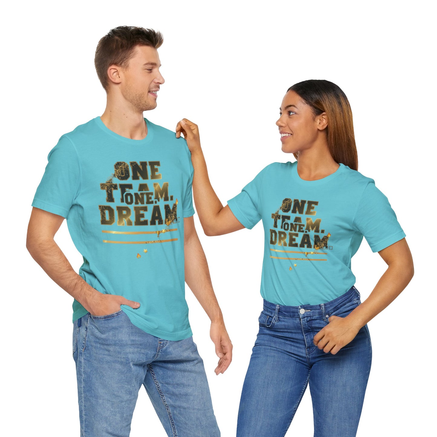 One Team, One Dream Tee - Perfect for Team Spirit, Motivational Wear, Casual Outings, Sport Events, Gifts
