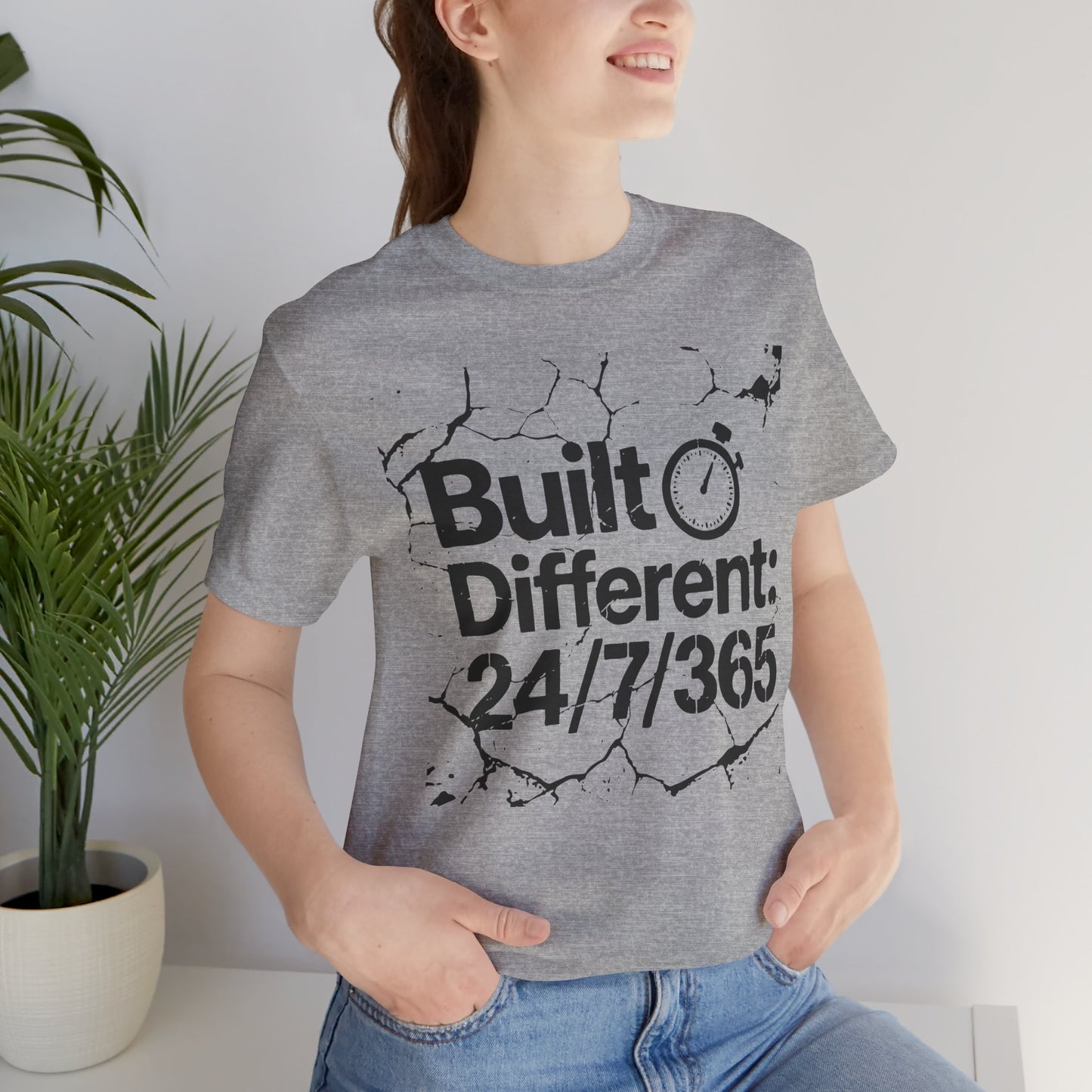 Built Different Unisex Tee, Motivational Shirt, Daily Wear, Fitness Gift, Inspirational Gift, Casual Style, Birthday Gift
