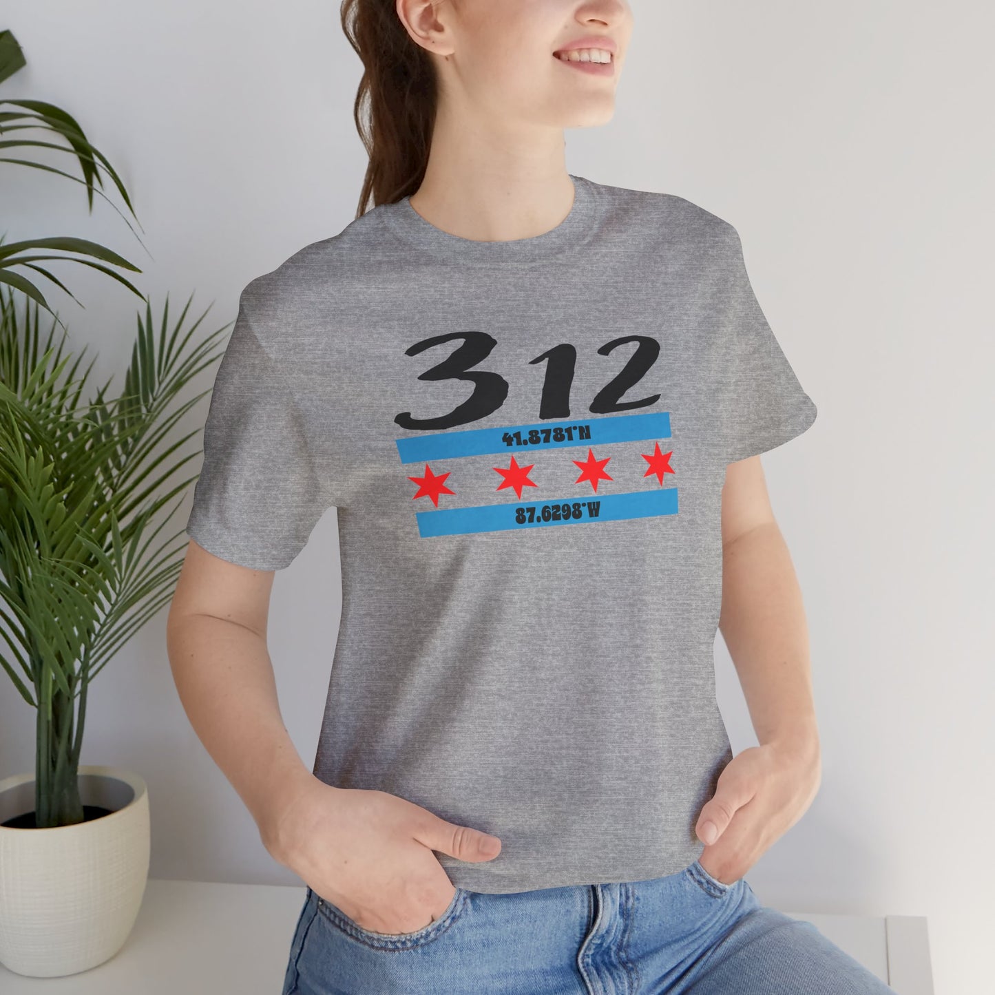 Chicago 312 Unisex Tee, Casual Wear, Graphic T-Shirt, Gift for Him/Her, City Pride Shirt, Perfect for Everyday