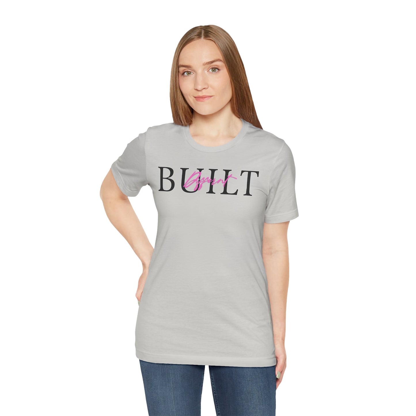 BUILT Unisex Jersey Tee - Casual Everyday Wear, Gift for Him/Her, Fitness Motivation, Birthday Present, Stylish Outfit