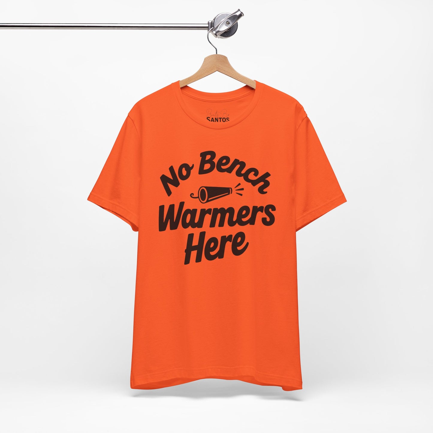 Unisex Sports Tee - 'No Bench Warmers Here' - Motivational Shirt for Athletes, Fitness Fans, Coaches, Workouts, Gift Idea
