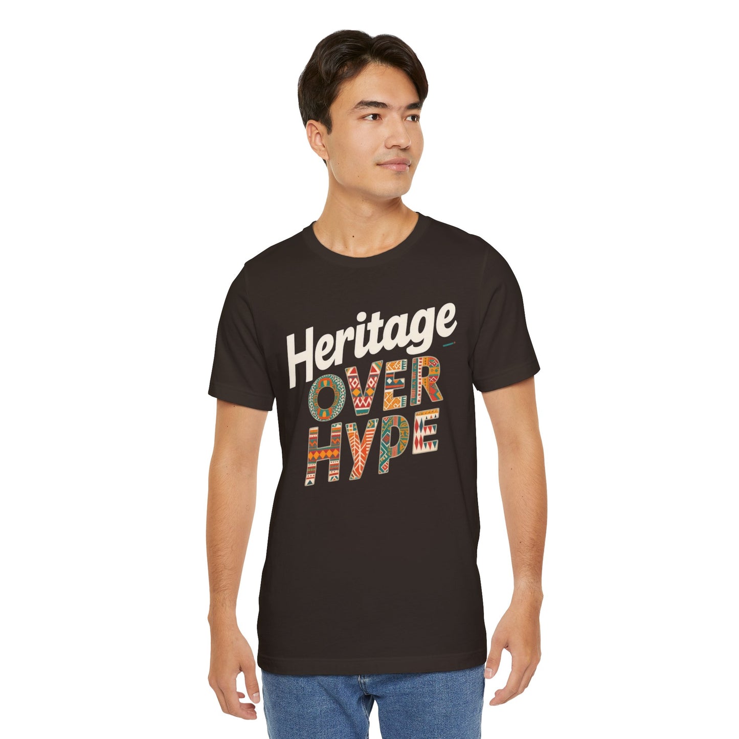 Heritage Over Hype Tee - Unisex Jersey Short Sleeve T-Shirt, Casual, Gift for Culture Lovers, Festive Attire, Statementwear, Everyday Wear