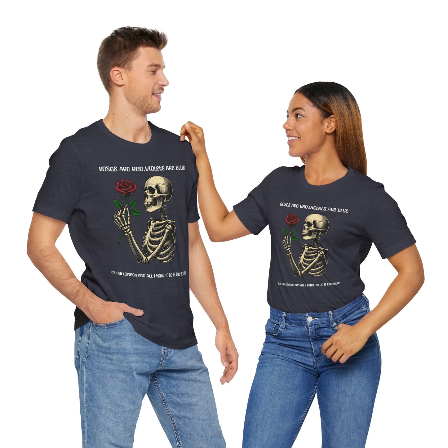 Halloween Skeleton Tee, Unisex Shirt, Spooky Gift, Funny Halloween T-Shirt, Skull Design, Gothic Style, Halloween Party Clothing