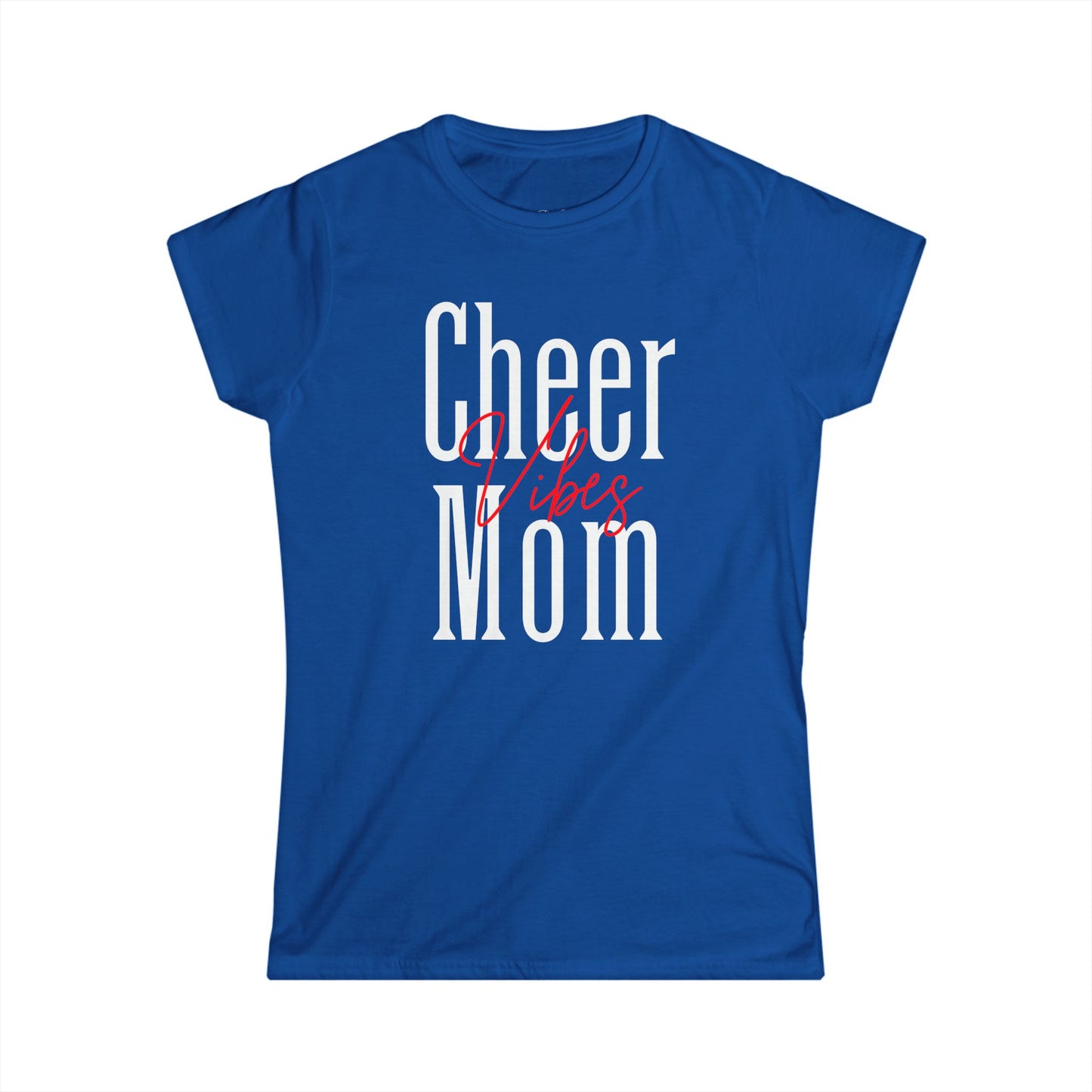 Cheer Mom Softstyle Tee - Positive Vibes, Supportive Apparel, Gift for Cheerleaders, Sportswear, Casual Wear
