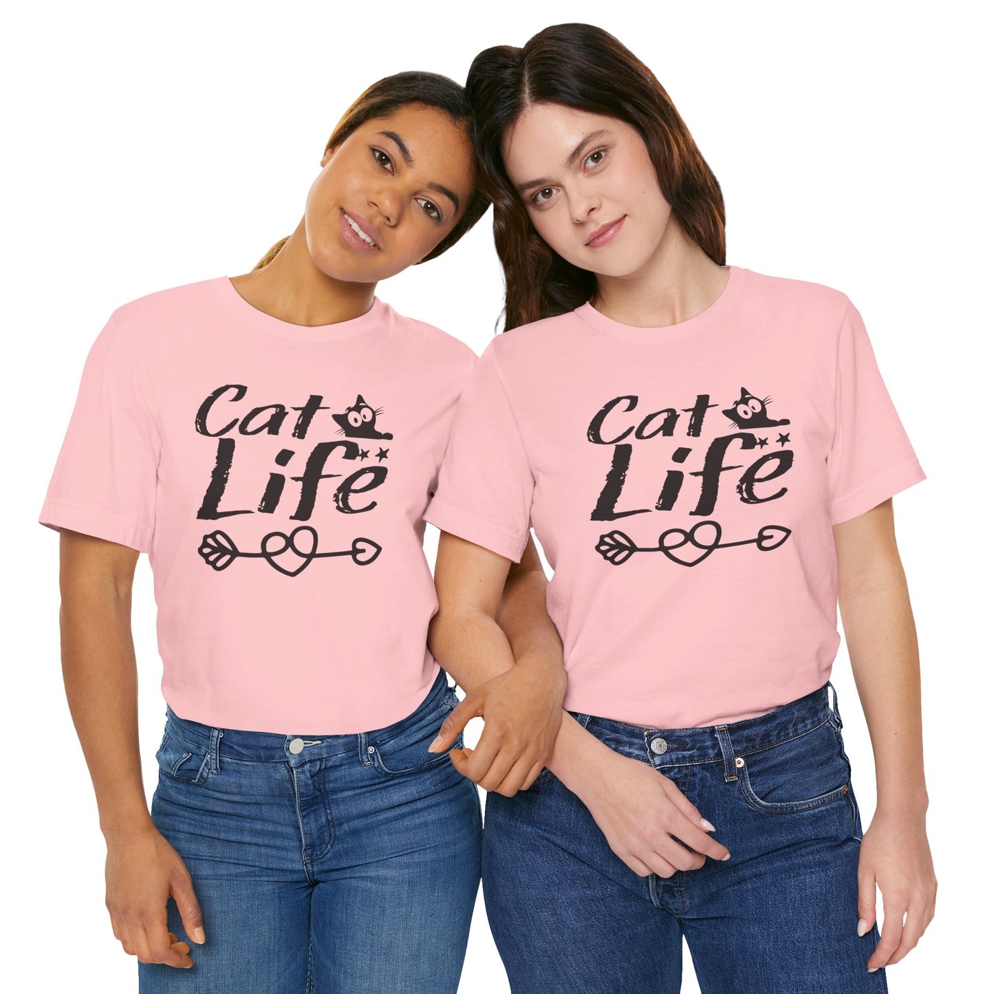 Cat Life Unisex Tee, Perfect Gift for Cat Lovers, Pet Lover T-Shirt, Casual Wear for Animal Lovers, Gifts for Birthdays and Holidays