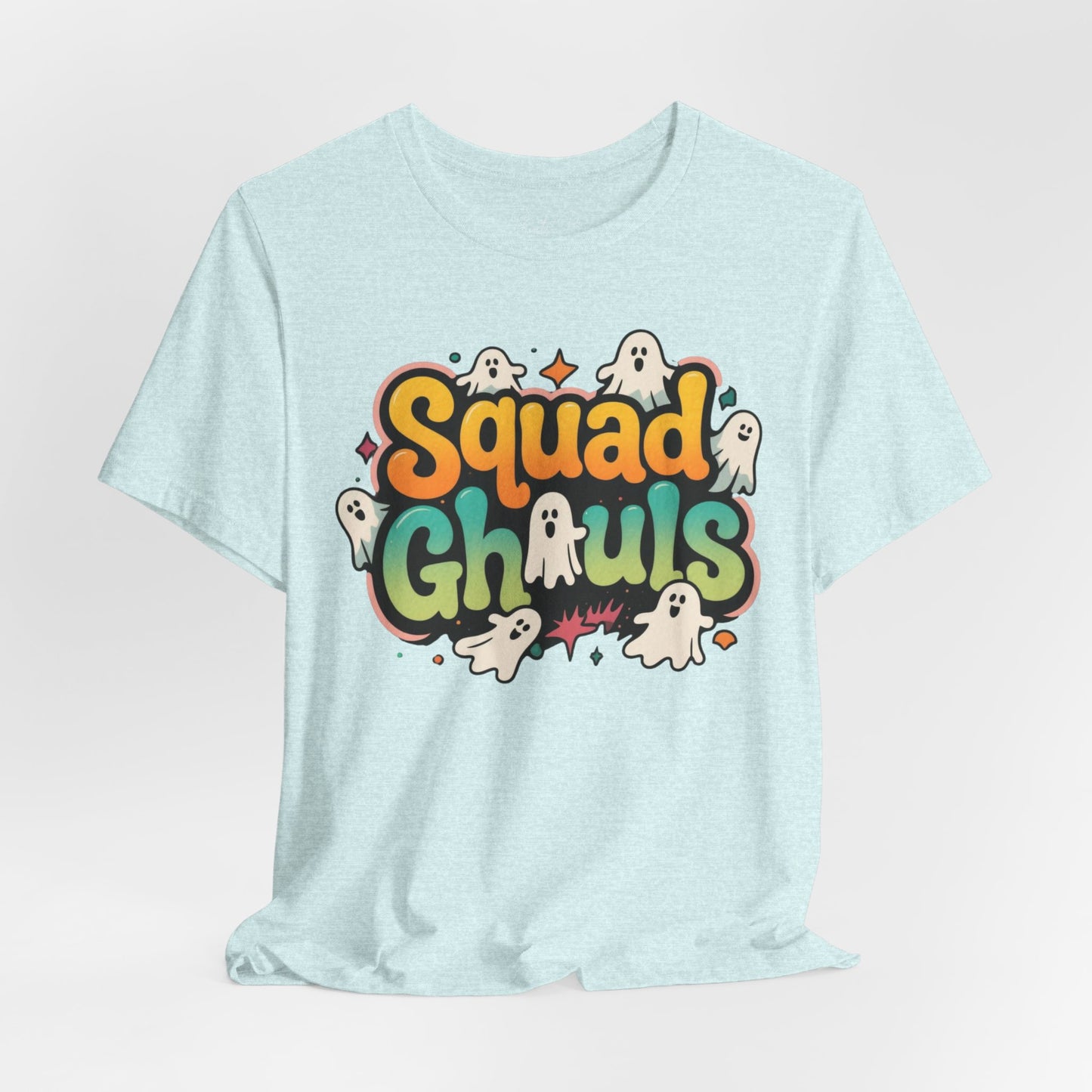 Unisex Ghost Squad Tee, Halloween Shirt, Cute Graphic Tee, Casual Wear, Party Outfits, Fun Gift Idea