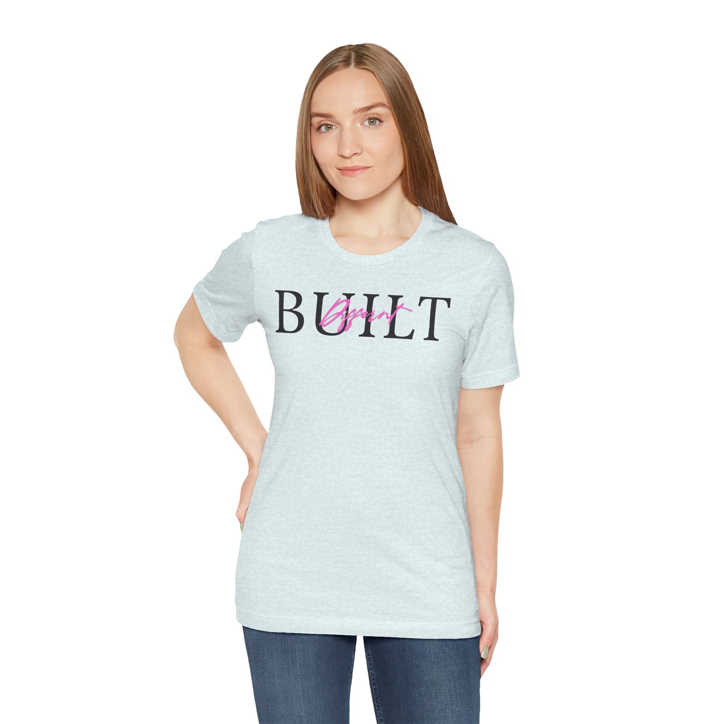 BUILT Unisex Jersey Tee - Casual Everyday Wear, Gift for Him/Her, Fitness Motivation, Birthday Present, Stylish Outfit