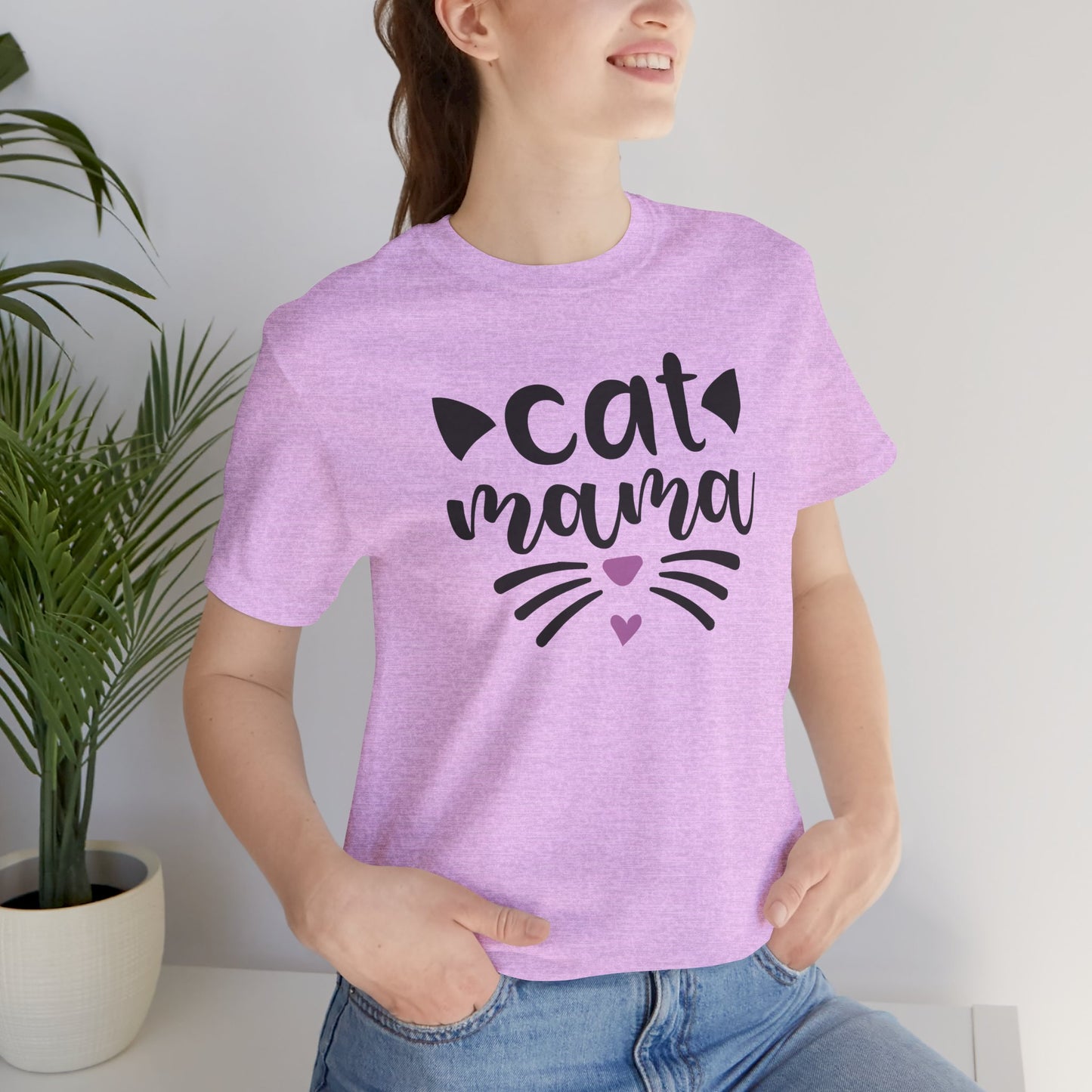Cat Mama Unisex Jersey Tee | Cute Cat Lover Shirt, Pet Mom Gift, Animal Lover Apparel, Casual Outfit, Birthday Gift