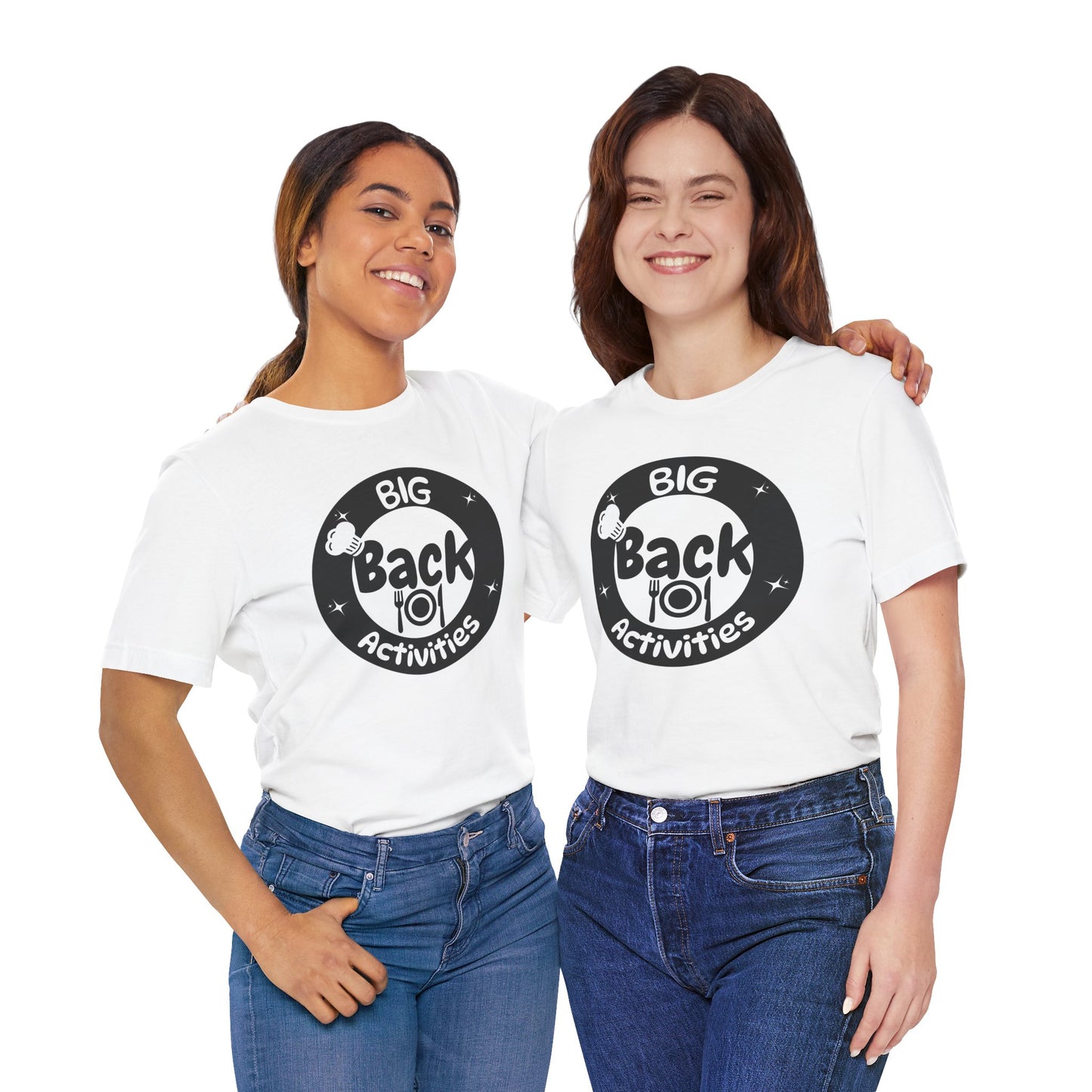 Big Back Activities Tee, Fun Casual Shirt, Family Game Night T-Shirt, Perfect for Gatherings, Unisex Jersey Tee