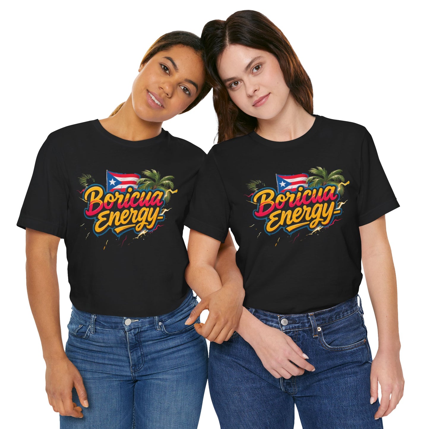 Boricua Energy T-Shirt, Unisex Jersey Tee for Puerto Rican Pride, Casual Wear, Gift for Friends, Vibrant Festival Apparel