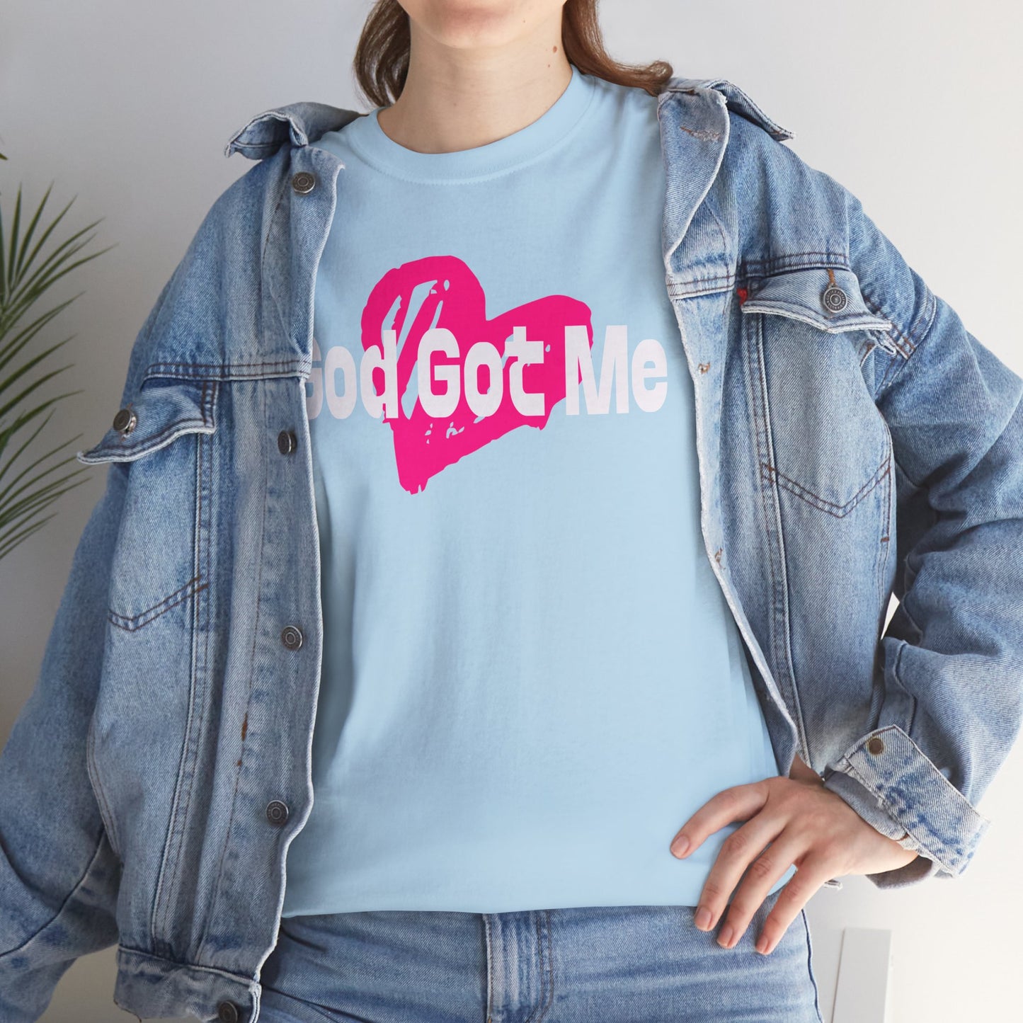 God Got Me Unisex Heavy Cotton Tee, Casual Wear, Faith-Based Gift, Christian Apparel, Inspirational Fashion, Everyday Comfort