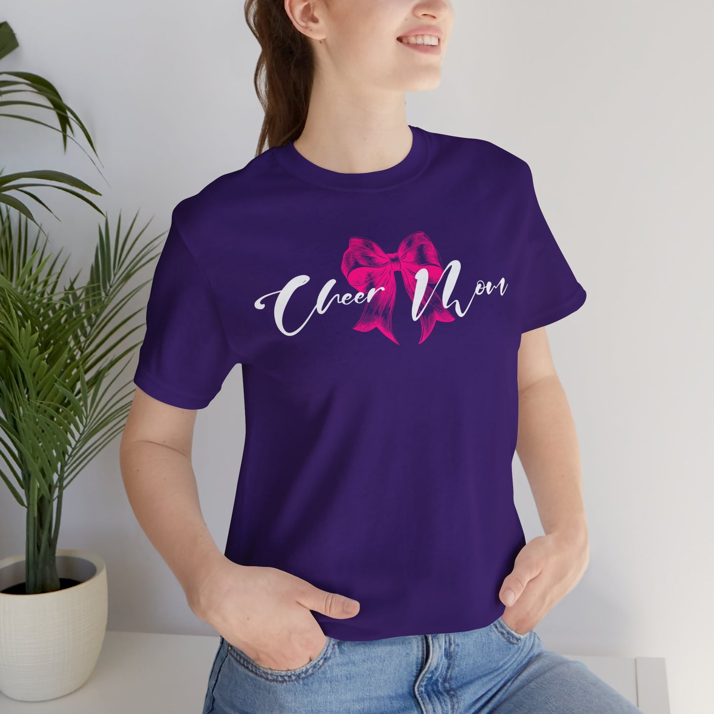 Cheer Mom Short Sleeve Tee | Perfect for Game Days, Sports Events, Mother's Day Gift, Stylish Casual Wear, Supportive Fan Shirt