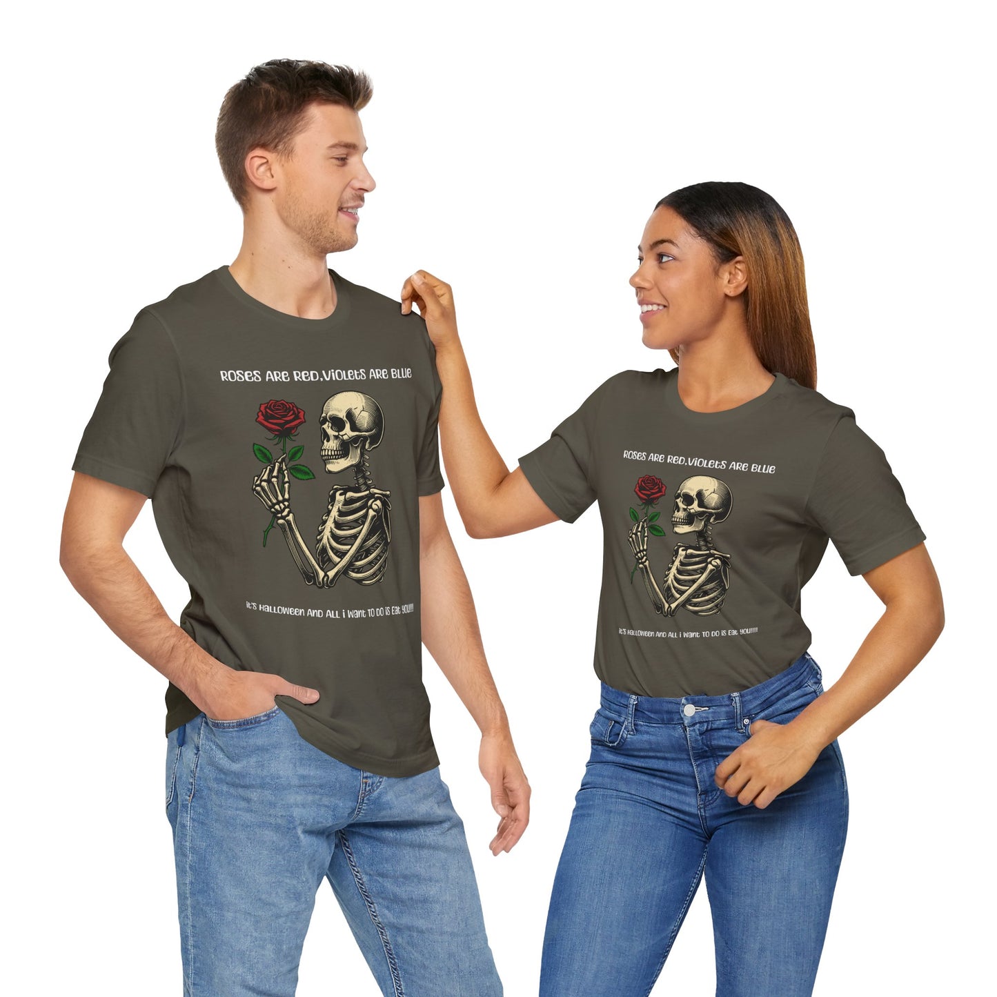 Halloween Skeleton Tee, Unisex Shirt, Spooky Gift, Funny Halloween T-Shirt, Skull Design, Gothic Style, Halloween Party Clothing