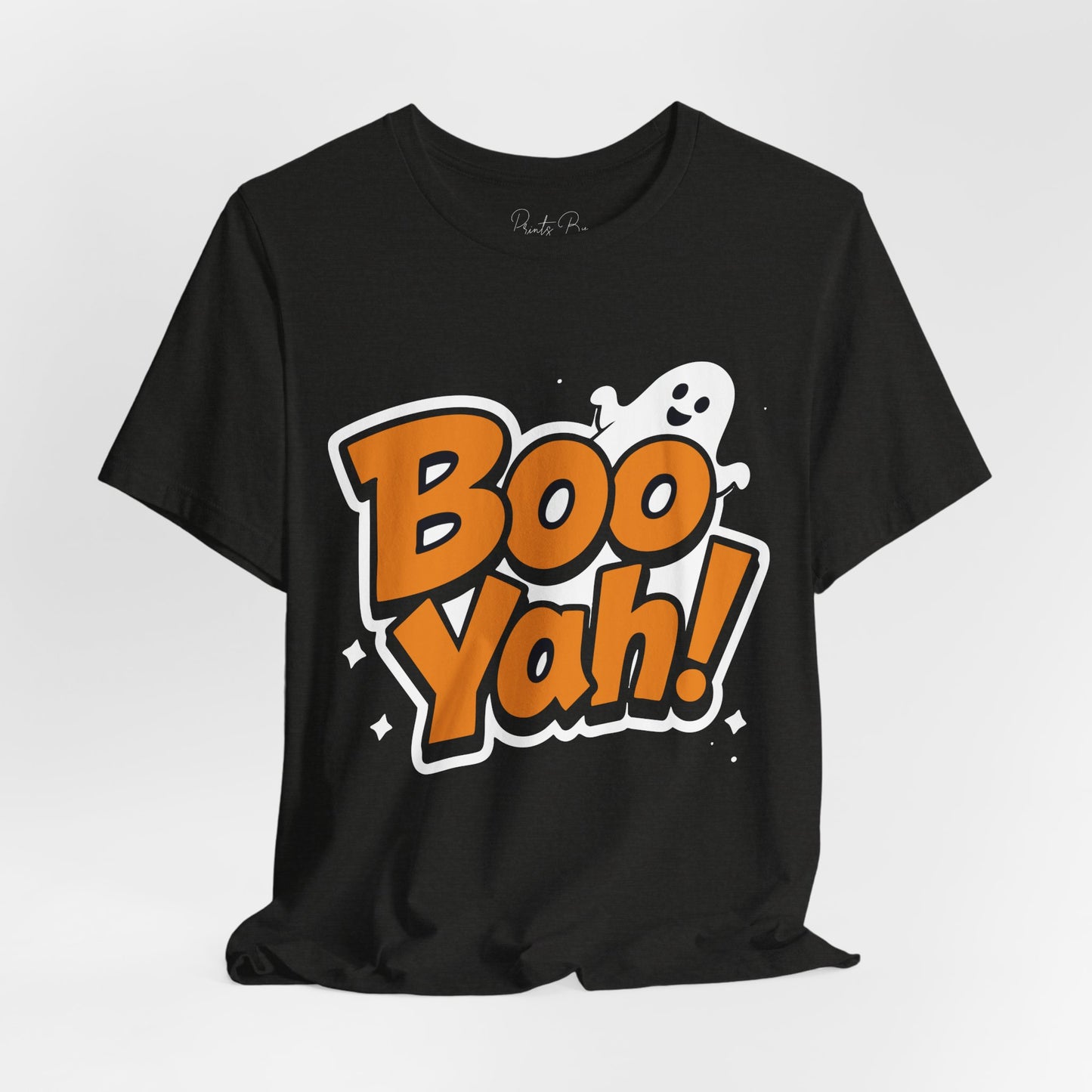 Halloween Ghost Boo Yah Tee, Funny Halloween Shirt, Unisex Short Sleeve Top, Spooky Party Tee, Trick or Treat Apparel
