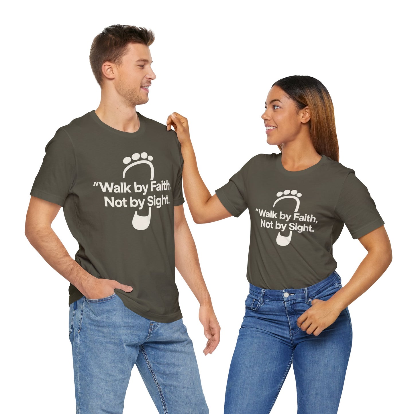 Inspirational Faith T-Shirt, Motivational Quote Tee, Christian Apparel, Walk by Faith Shirt, Everyday Wear, Gift for Believers