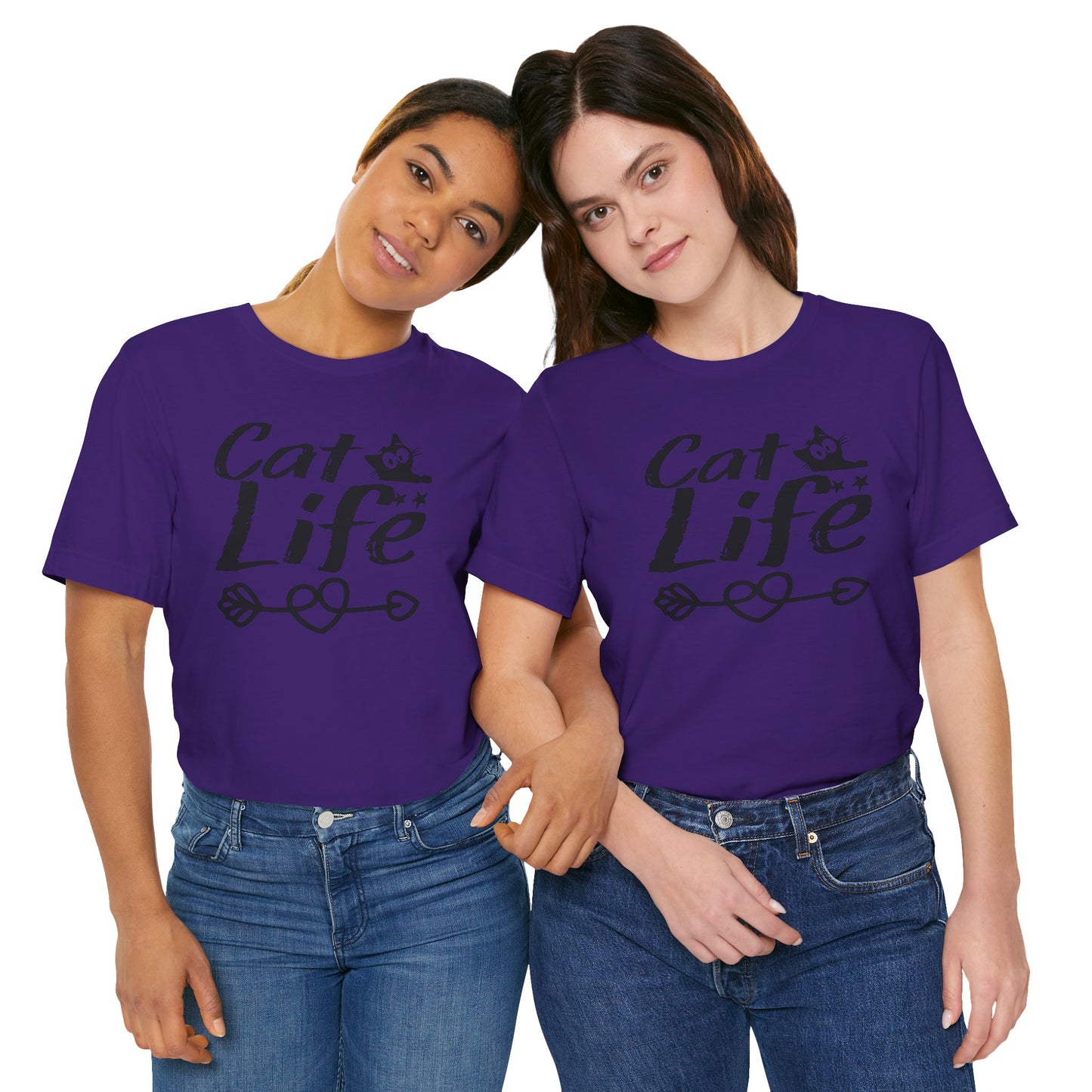 Cat Life Unisex Tee, Perfect Gift for Cat Lovers, Pet Lover T-Shirt, Casual Wear for Animal Lovers, Gifts for Birthdays and Holidays