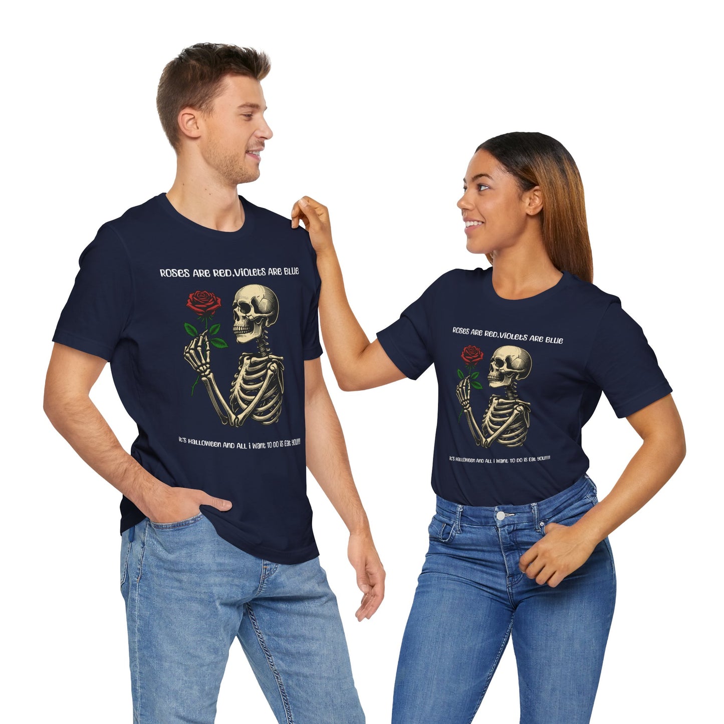 Halloween Skeleton Tee, Unisex Shirt, Spooky Gift, Funny Halloween T-Shirt, Skull Design, Gothic Style, Halloween Party Clothing
