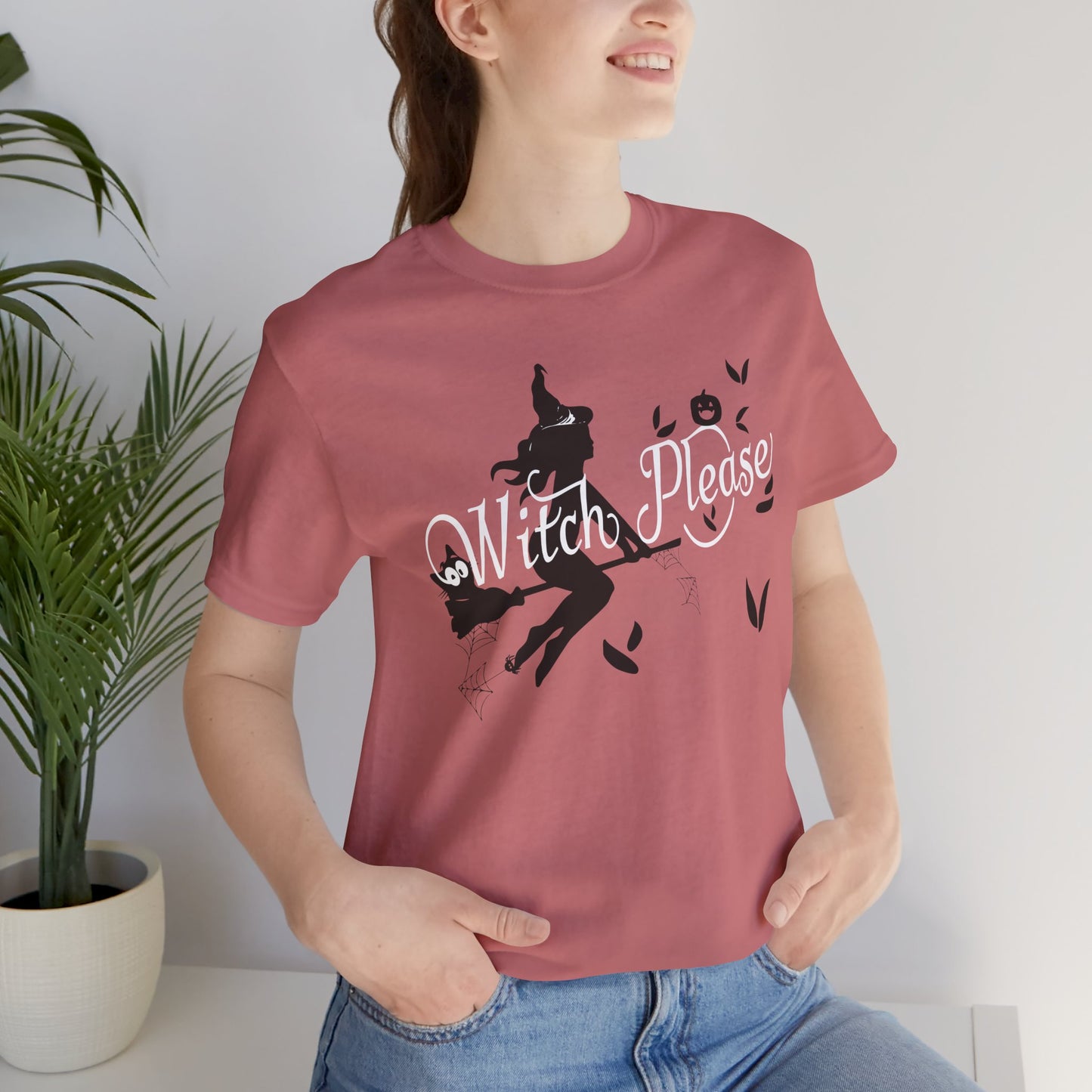 Witch Please Tee - Unisex Short Sleeve T-Shirt for Halloween, Fall Fashion, Witchcraft Lovers, Casual Wear, Gifts for Her