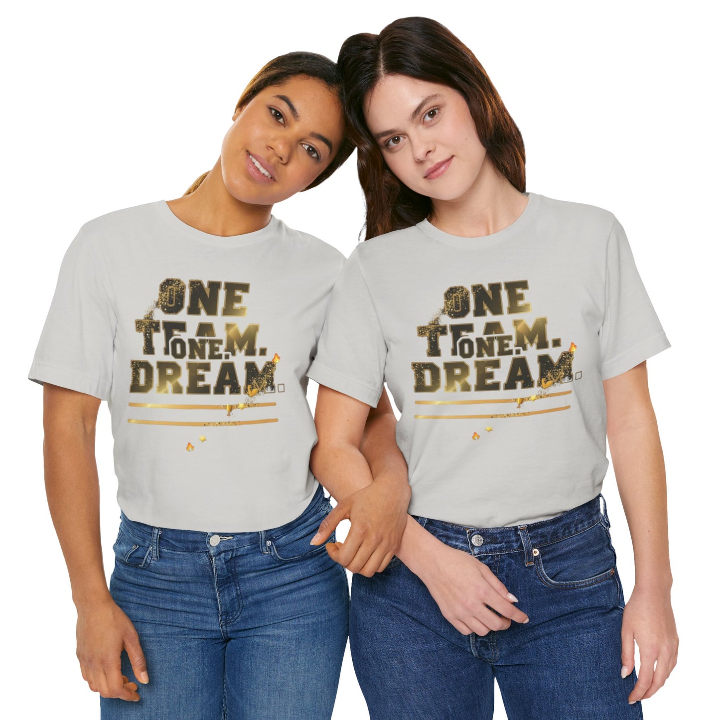 One Team, One Dream Tee - Perfect for Team Spirit, Motivational Wear, Casual Outings, Sport Events, Gifts