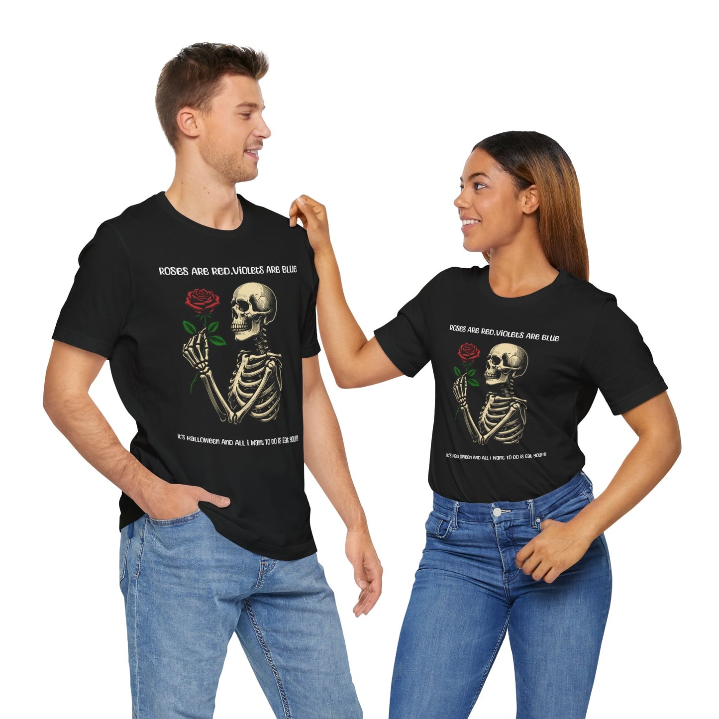 Halloween Skeleton Tee, Unisex Shirt, Spooky Gift, Funny Halloween T-Shirt, Skull Design, Gothic Style, Halloween Party Clothing
