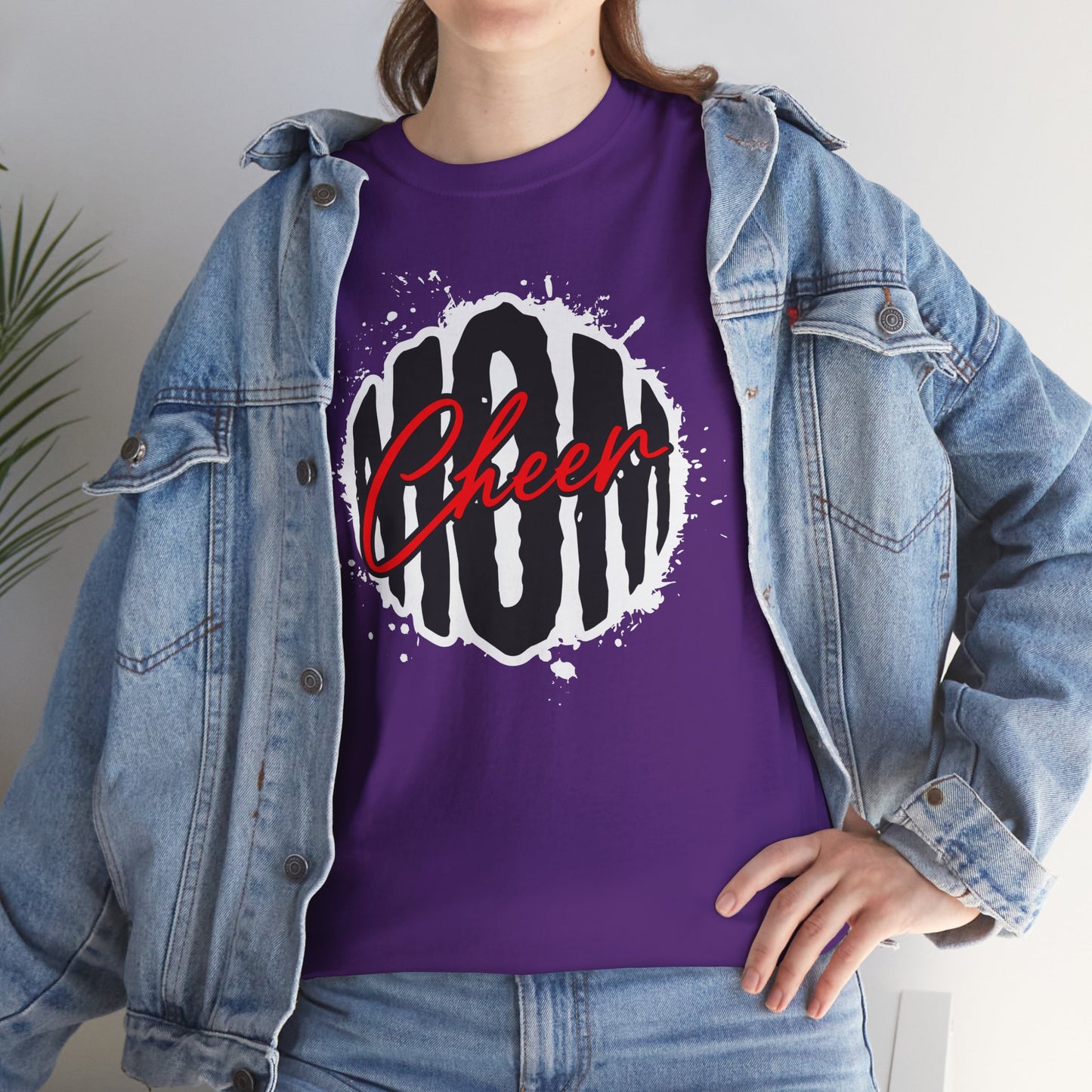 Cheer Unisex Heavy Cotton Tee | Motivational Shirt, Gift for Sports Fans, Casual Wear, Birthday Present, Cheerleading Apparel