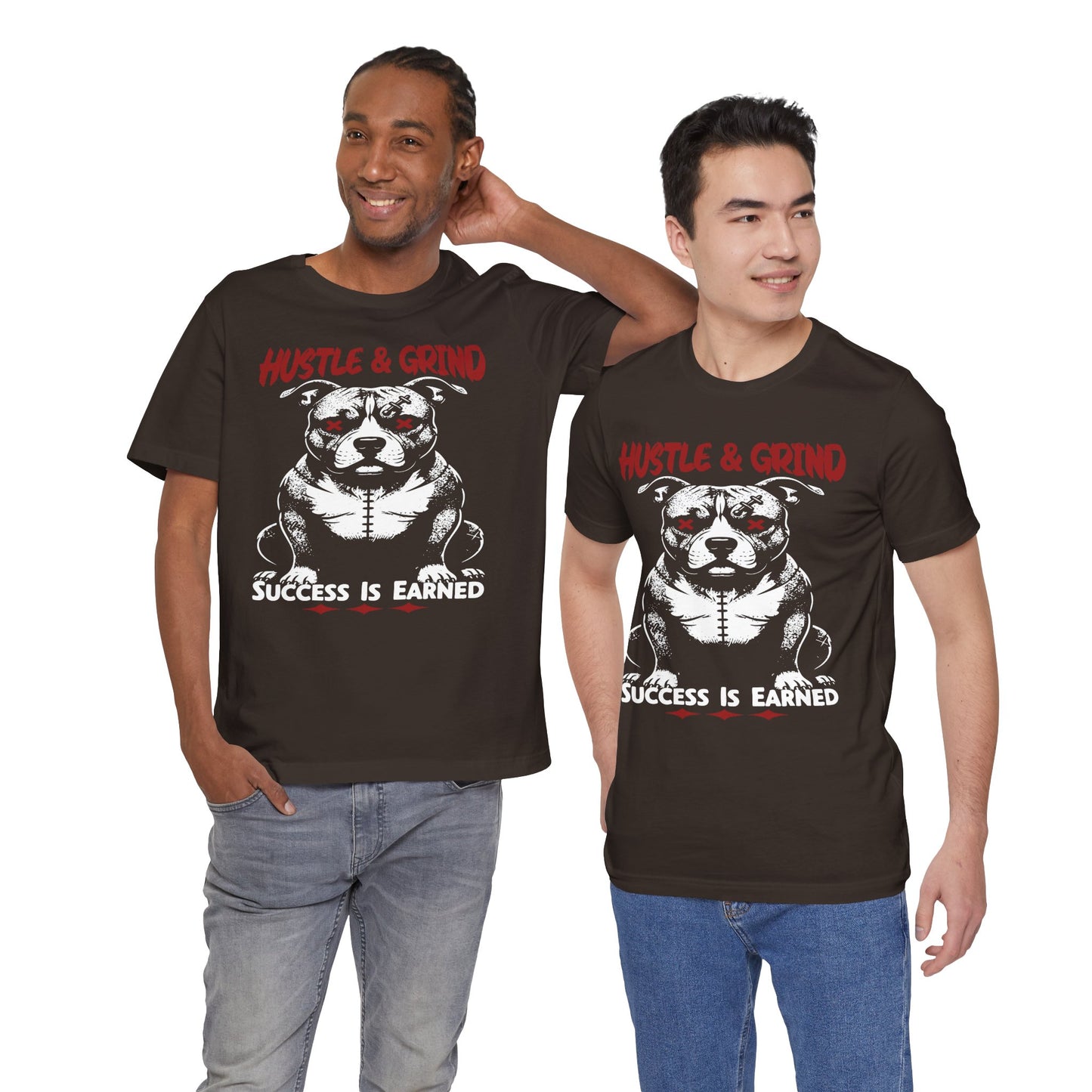 Hustle & Grind Unisex Tee, Motivational Shirt, Fitness Apparel, Success Is Earned Graphic Tee, Unique Gift for Gym Lovers