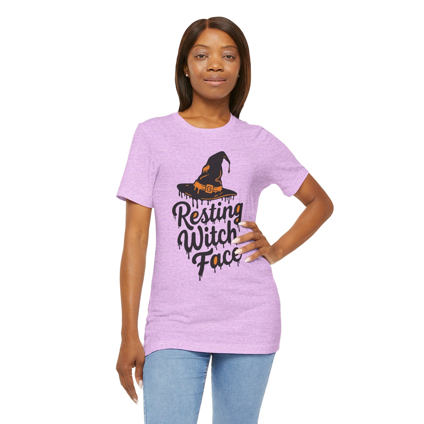 Resting Witch Face T-Shirt, Halloween Tee, Unisex Graphic Top, Spooky Shirt, Artsy Halloween Apparel, Fun Gift for Witches