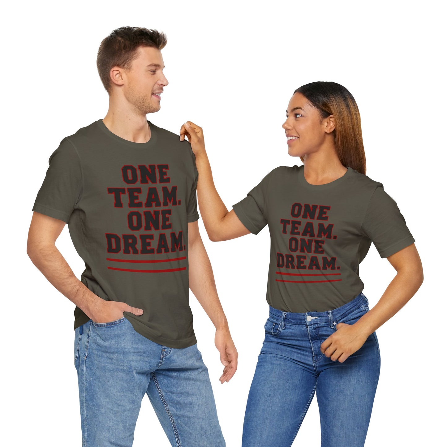 Team Spirit Tee - Unisex Jersey Short Sleeve Tee, Sports Apparel, Team Collaboration Shirt, Gift for Athletes, Motivational Wear