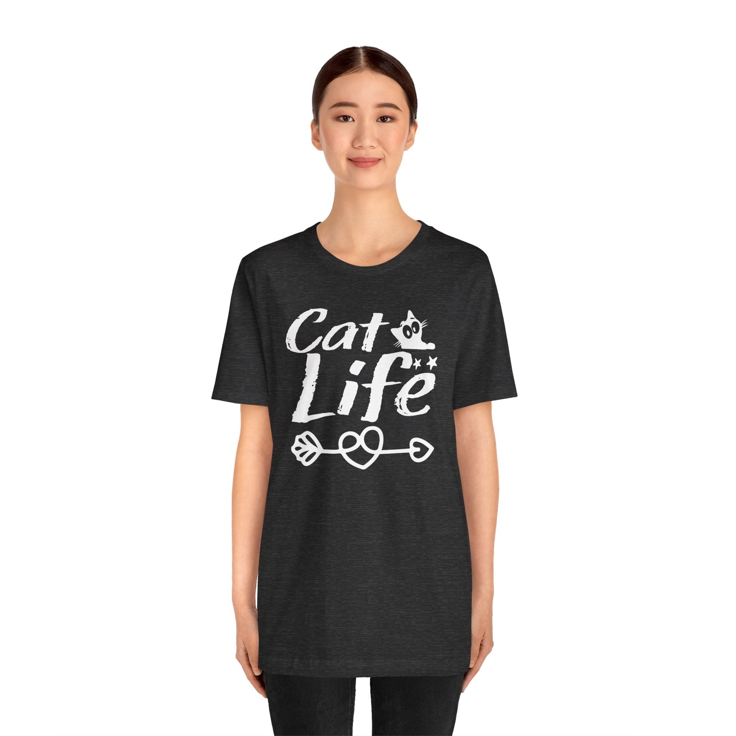 Cat Life Unisex Jersey Tee - Perfect Gift for Cat Lovers, Casual Wear, Cat Enthusiast Shirt, Birthday Present, Pet Lovers' Apparel