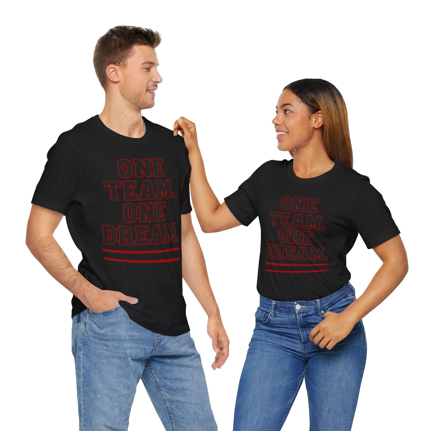 Team Spirit Tee - Unisex Jersey Short Sleeve Tee, Sports Apparel, Team Collaboration Shirt, Gift for Athletes, Motivational Wear