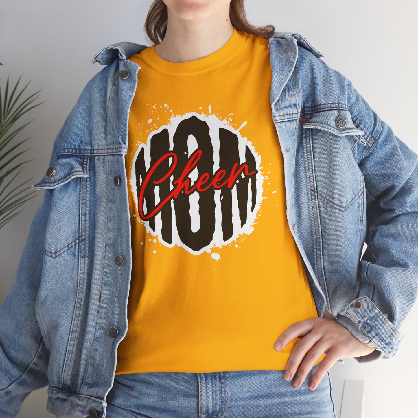 Cheer Unisex Heavy Cotton Tee | Motivational Shirt, Gift for Sports Fans, Casual Wear, Birthday Present, Cheerleading Apparel