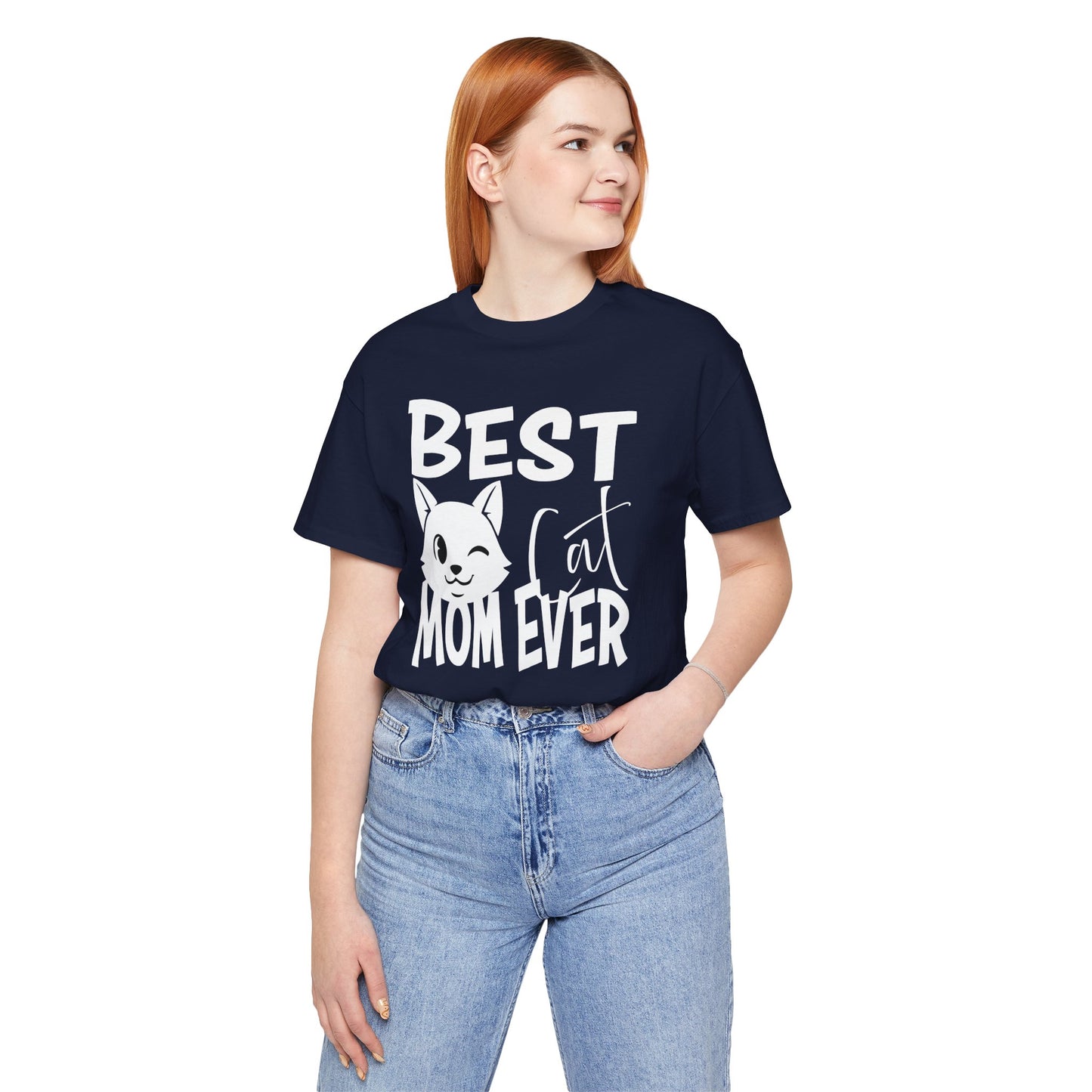 Best Cat Mom Ever Unisex Tee, Gift for Cat Lovers, Cute Cat Shirt, Mother's Day Gift, Pet Lover Apparel, Funny Cat Mom T-Shirt