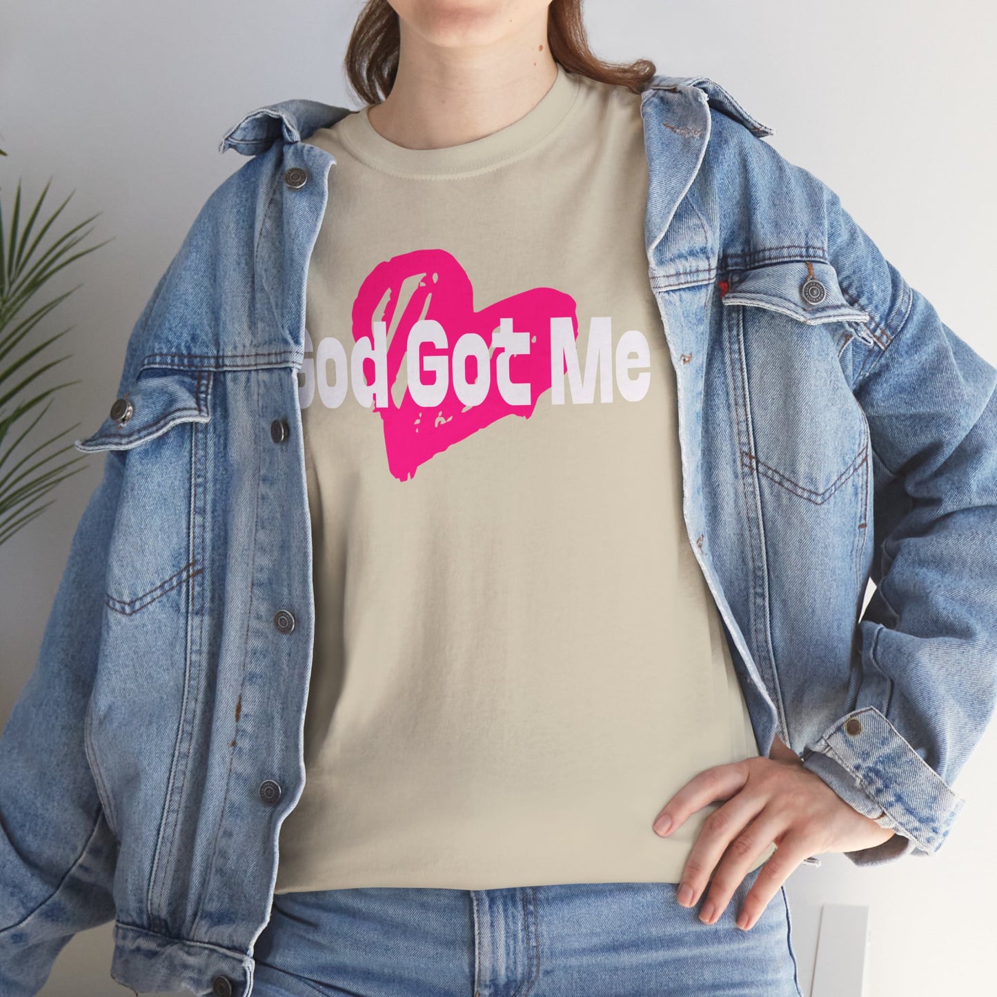 God Got Me Unisex Heavy Cotton Tee, Casual Wear, Faith-Based Gift, Christian Apparel, Inspirational Fashion, Everyday Comfort
