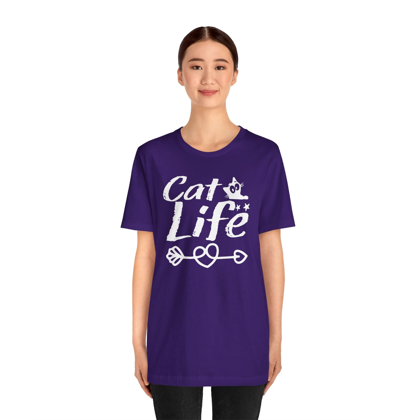 Cat Life Unisex Jersey Tee - Perfect Gift for Cat Lovers, Casual Wear, Cat Enthusiast Shirt, Birthday Present, Pet Lovers' Apparel
